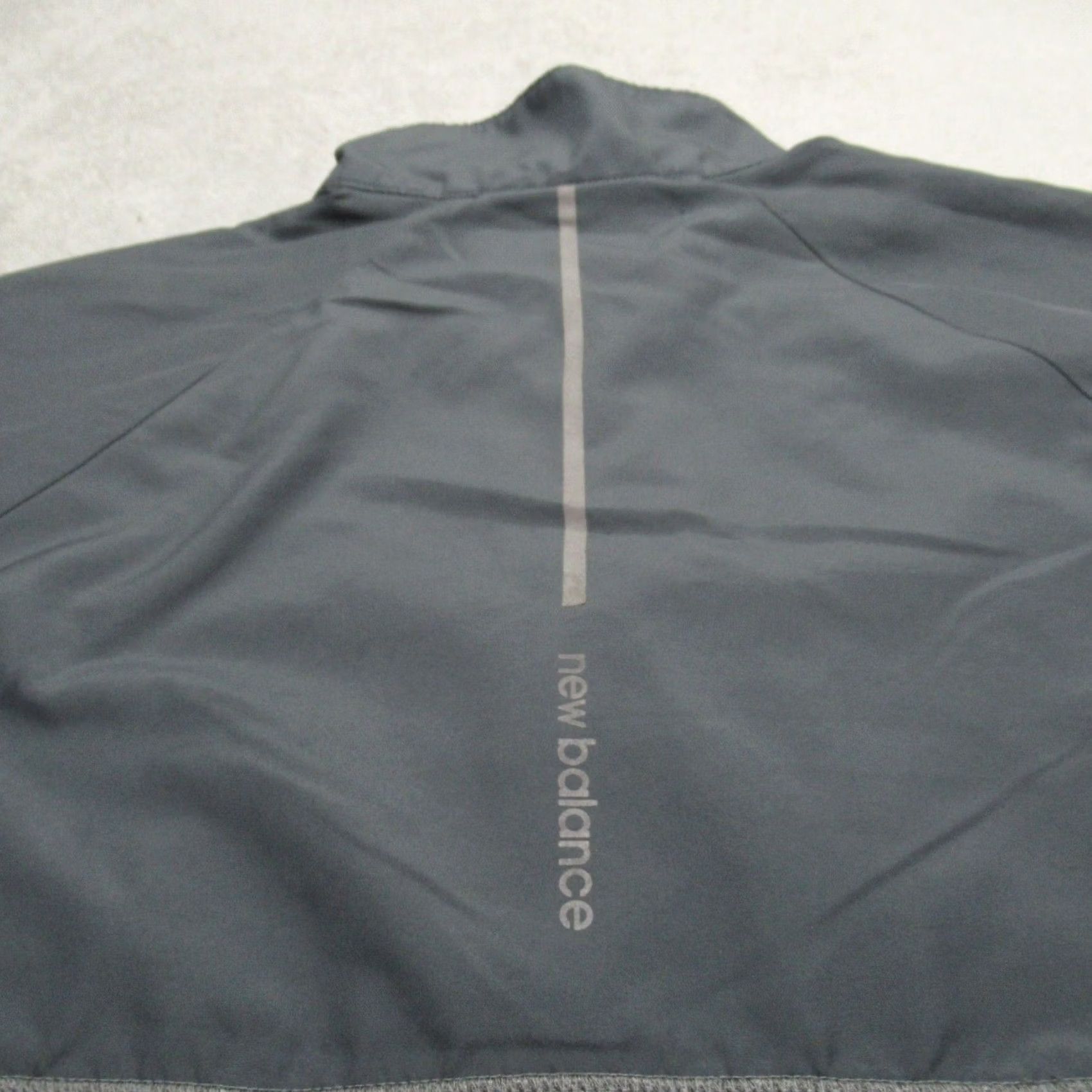 New Balance New Balance Jacket Mens Small Gray Reflective Tag Full Zip Running Training Size US S / EU 44-46 / 1 - 6 Thumbnail