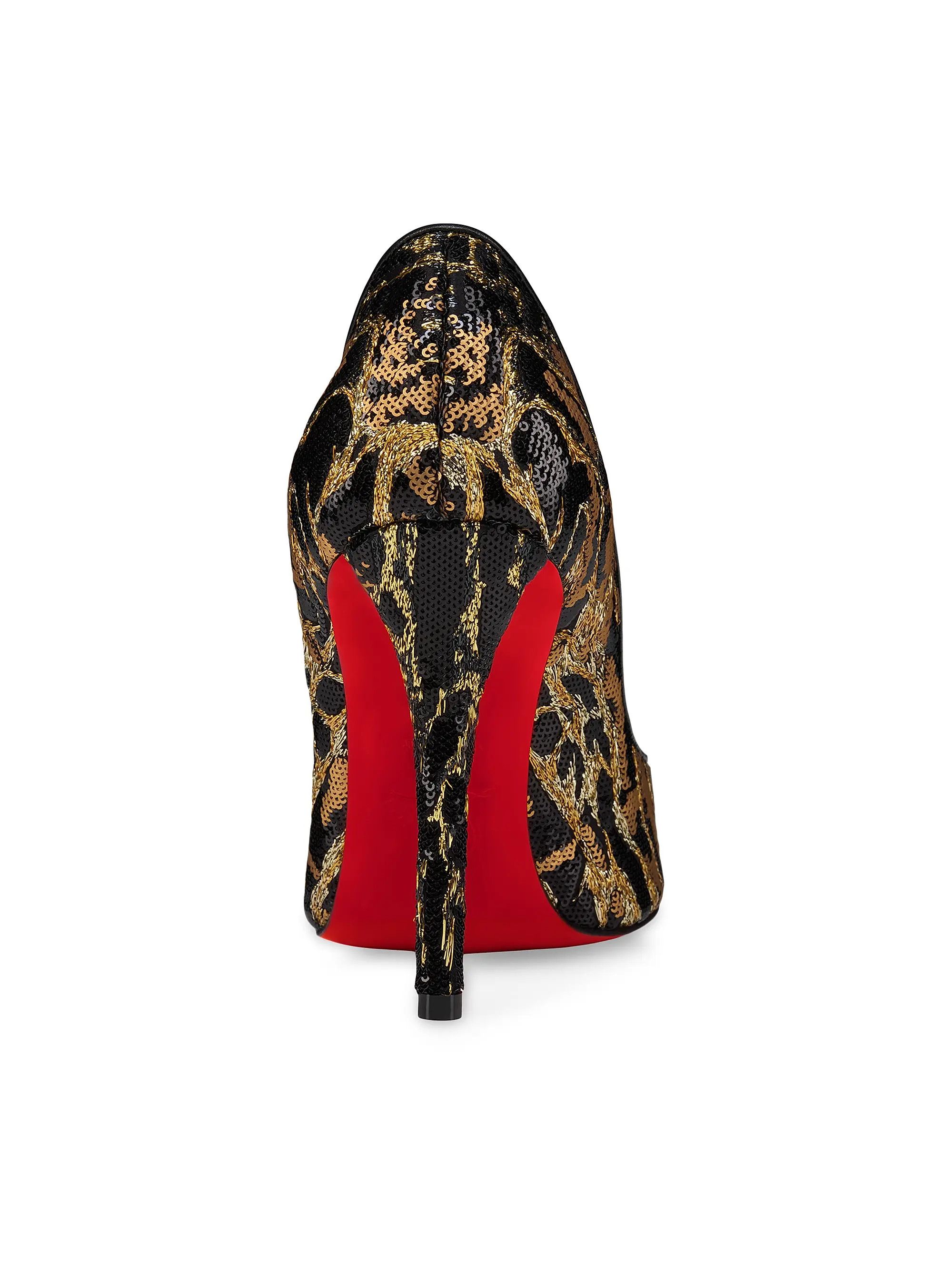 Christian Louboutin os11x0126 Miss Z Ocelot 100mm Satin Pumps in Multicolor Size US 8 / IT 38 - 3 Thumbnail