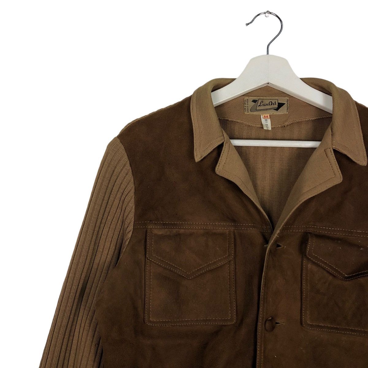 Japanese Brand 🔥Vtg Button Jacket Knit Sleeve Wool Sheep Suede Kapital Size US M / EU 48-50 / 2 - 7 Thumbnail