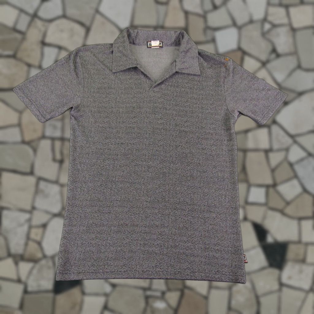 Vintage VINTAGE YMLA Polo Shirt Mens Large Gray Split Collar Triblend Knit Club Disco Polo Shirt Mens Large Gray 90s YMLA Mens Clothing Size US L / EU 52-54 / 3 - 1 Thumbnail