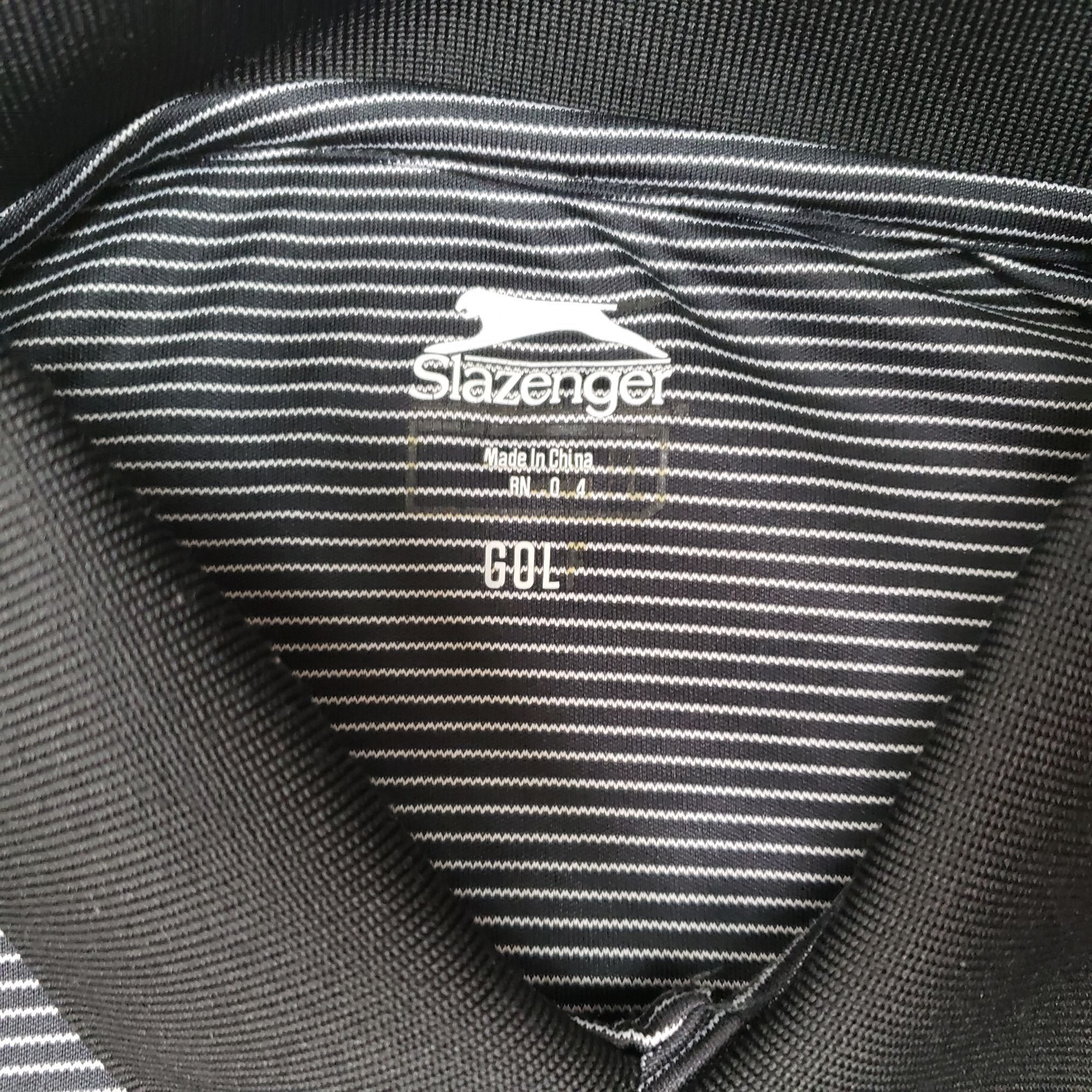 Other Slazenger Men's Golf Polo Shirt Black/White Stripe Short Slv Size US L / EU 52-54 / 3 - 2 Thumbnail