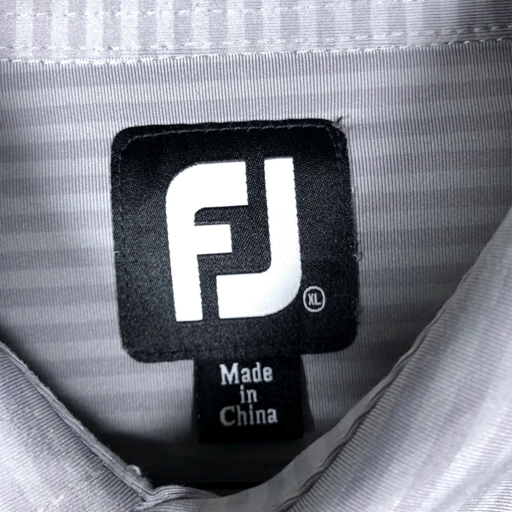 Footjoy FootJoy Mens Polo Shirt Gray Striped Athletic Short Sleeve XL Collared Button-Down Polo Shirt Mens Shirt Regular Size XS? Size US XL / EU 56 / 4 - 6 Thumbnail