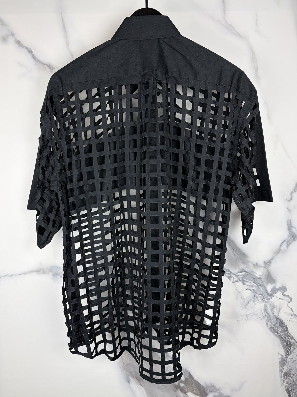 Raf Simons SS06 Raf Simons Laser Cut Net Buttonup Shirt Icarus Surgit Size US S / EU 44-46 / 1 - 3 Thumbnail