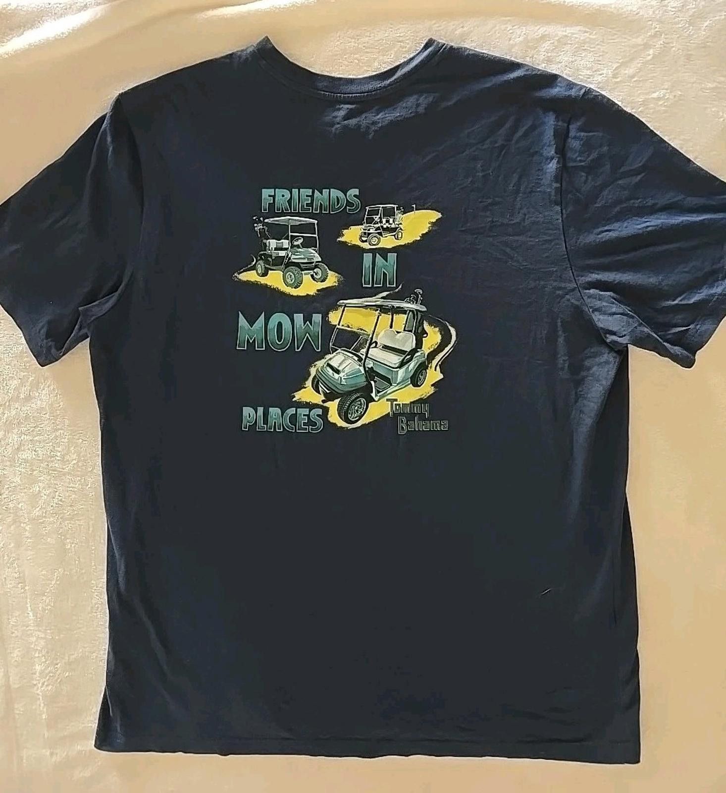 Tommy Bahama Tommy Bahama Men's Medium T-Shirt Blue Friends in Mow Places Size US M / EU 48-50 / 2 - 1 Thumbnail