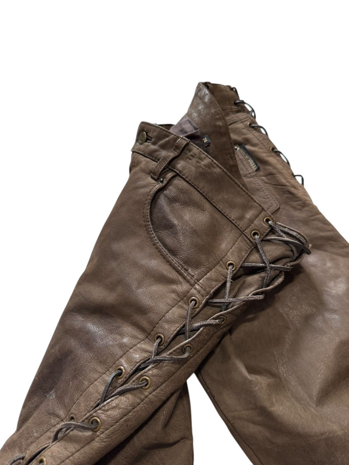 Japanese Brand Bondage Leather Pant Saint Laurent Style opium Size US 28 / EU 44 - 4 Thumbnail