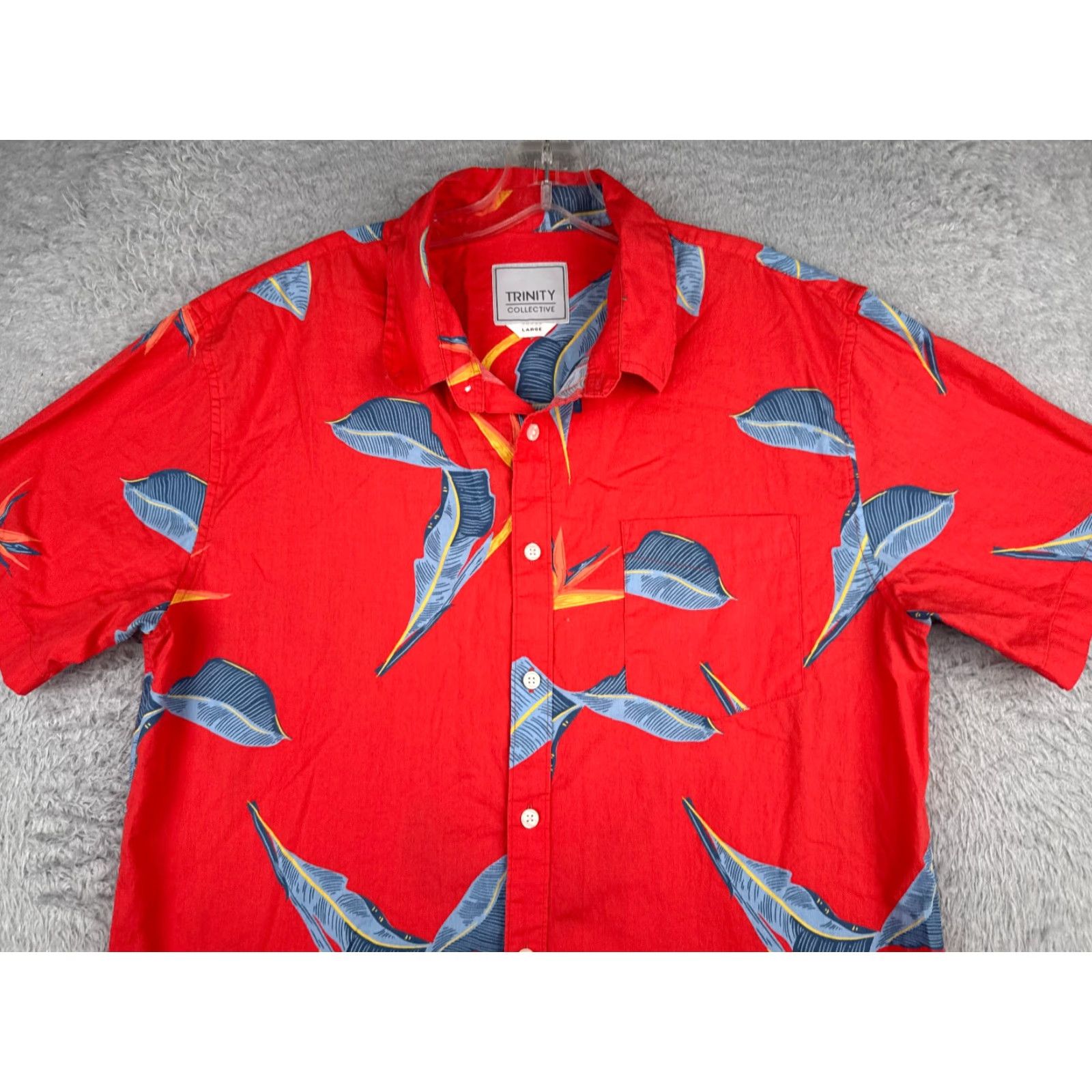 Vintage Molokai Surf Co Hawaiian Shirt Adult Large Blue Floral Cotton Slim Fit Size US L / EU 52-54 / 3 - 4 Thumbnail