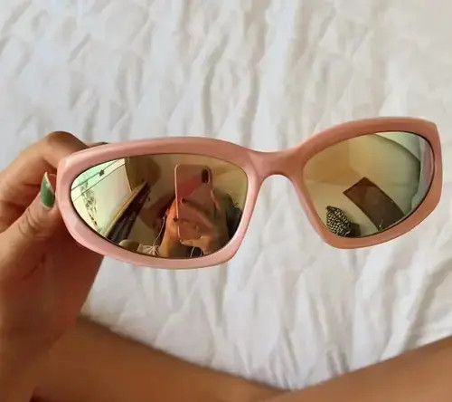 Japanese Brand Pink Electro Sunglasses Retro Cyber Punk Archive Cosplay Size ONE SIZE - 3 Thumbnail