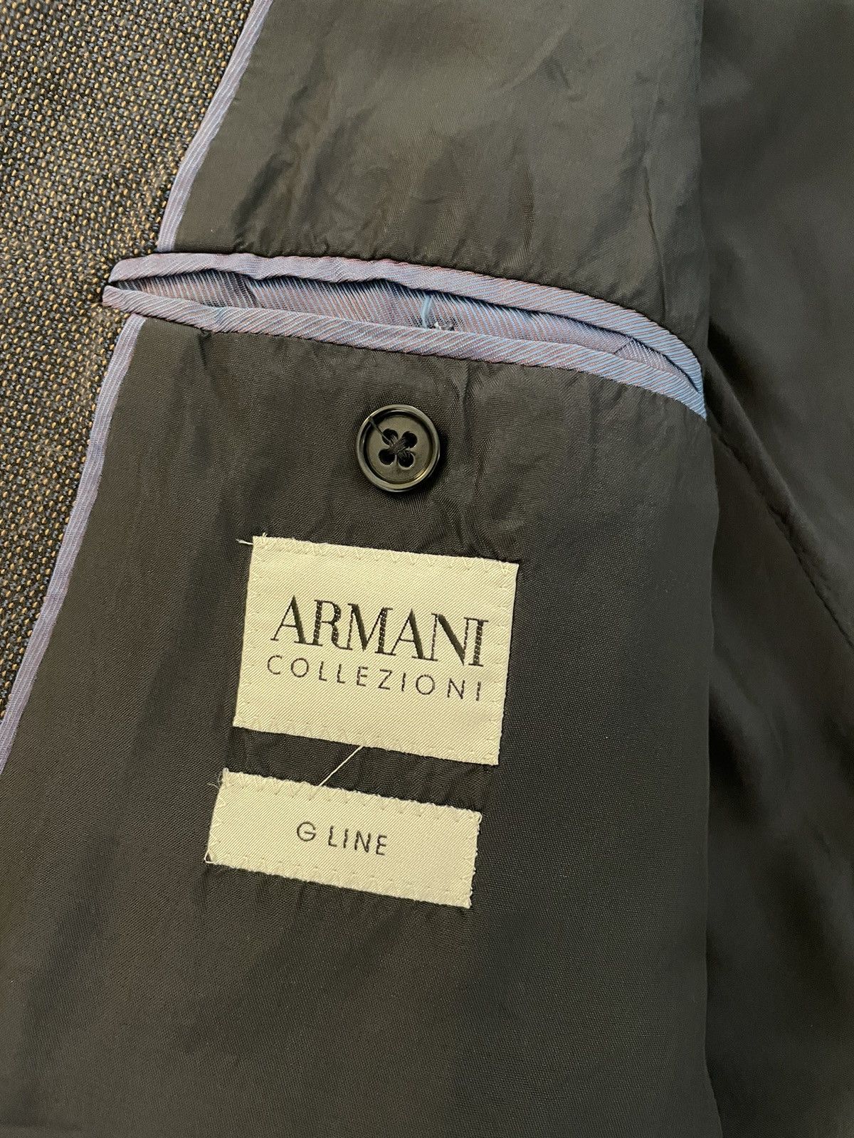 Armani Collezioni Iridescent Navy Nailhead Jacket Size 42R - 7 Thumbnail
