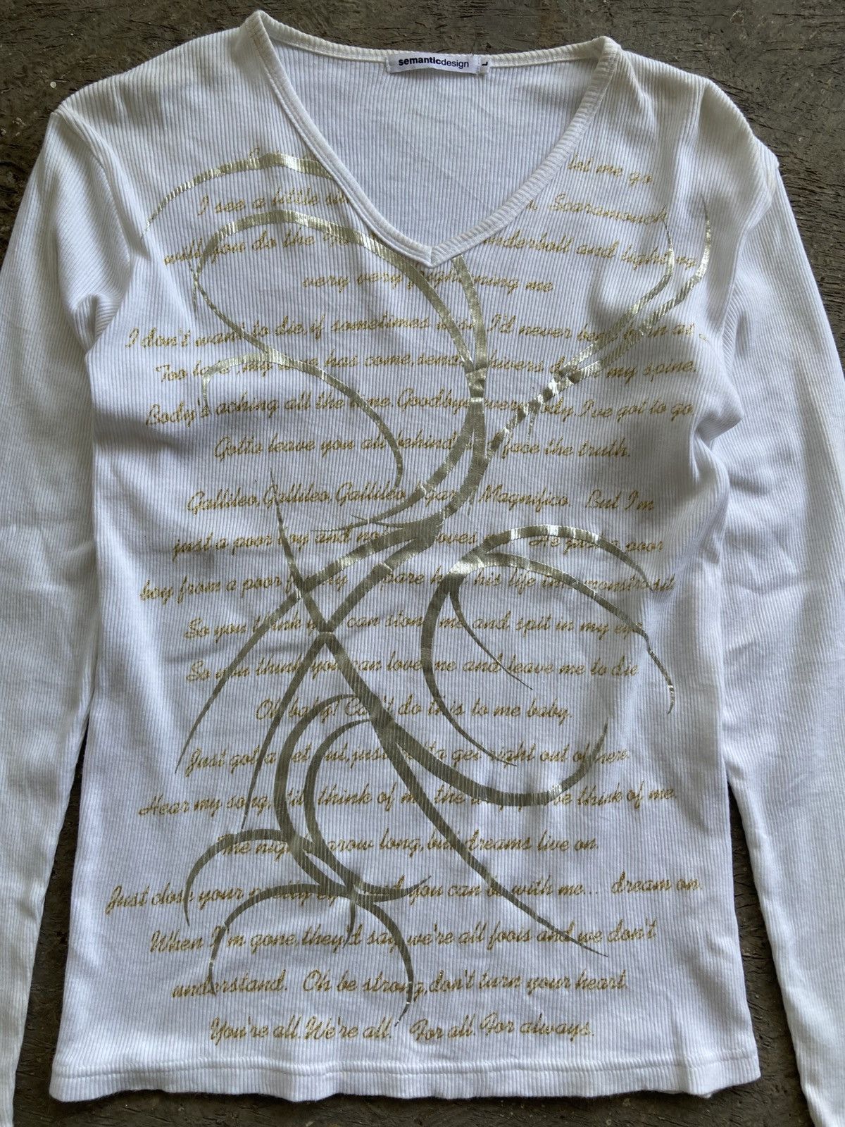 If Six Was Nine 2000s Semanticdesign - Vkei Style Poem Long Sleeve Shirt Size US L / EU 52-54 / 3 - 5 Thumbnail