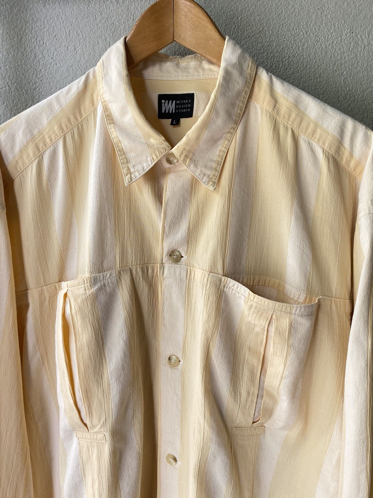 Issey Miyake IM MIYAKE DESIGN STUDIO Pastel Striped Button-Up Shirt Size US L / EU 52-54 / 3 - 8 Thumbnail