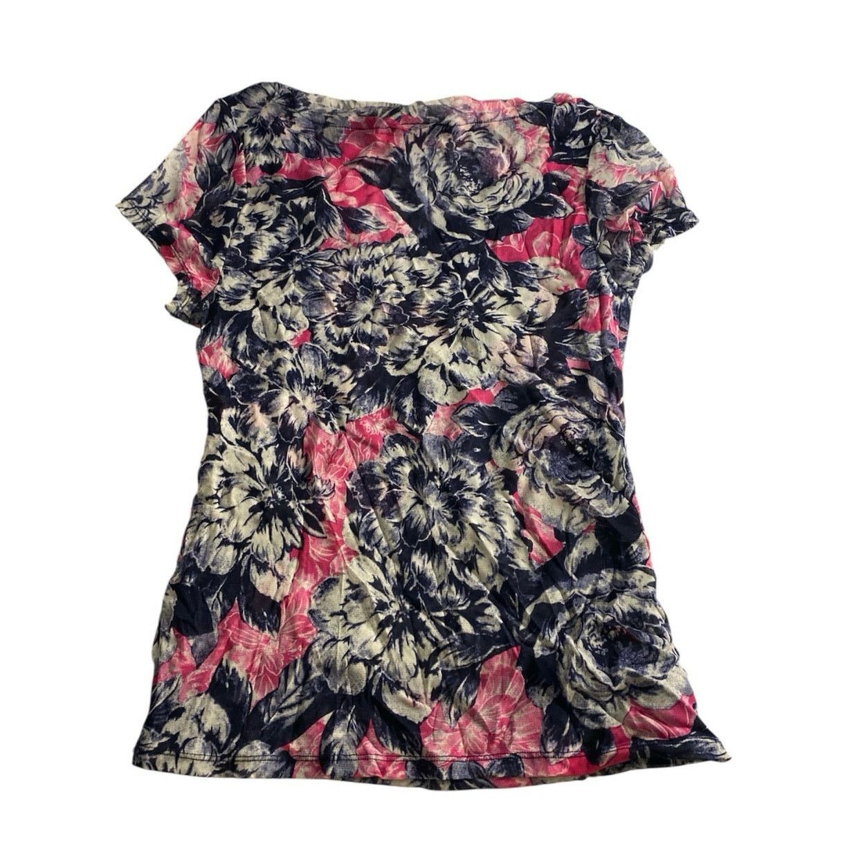 Other Floral Ruched Stretch Top Pink Navy INC XL Size XL / US 12-14 / IT 48-50 - 5 Thumbnail