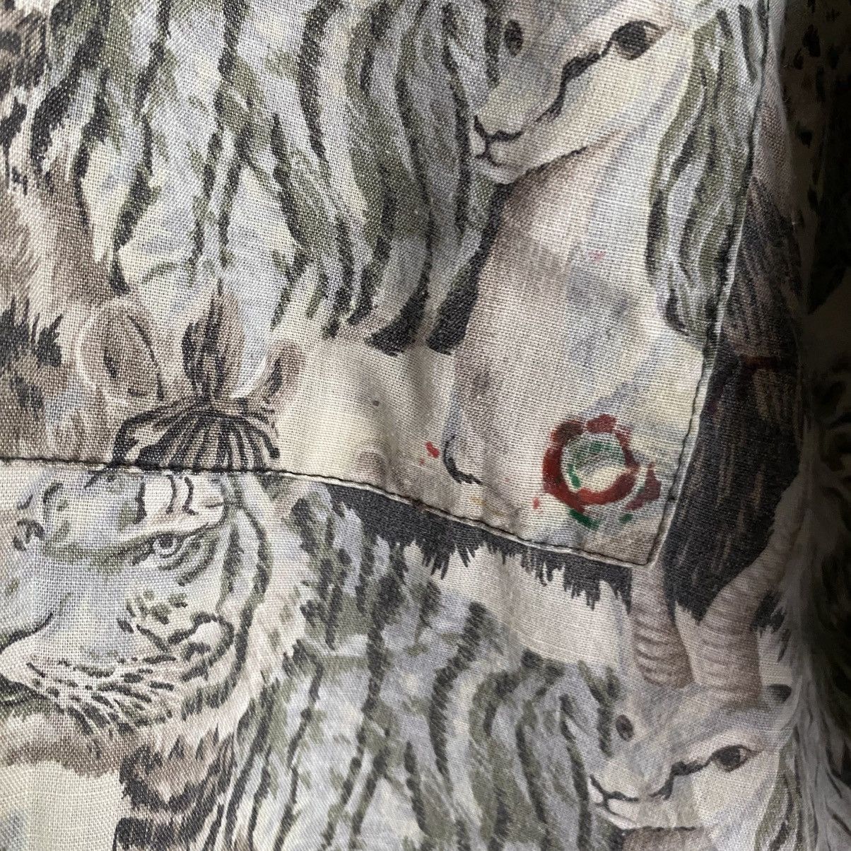 Vintage HOT STUFF Gray Safari Animal Print Shirt Size XL / US 12-14 / IT 48-50 - 4 Thumbnail