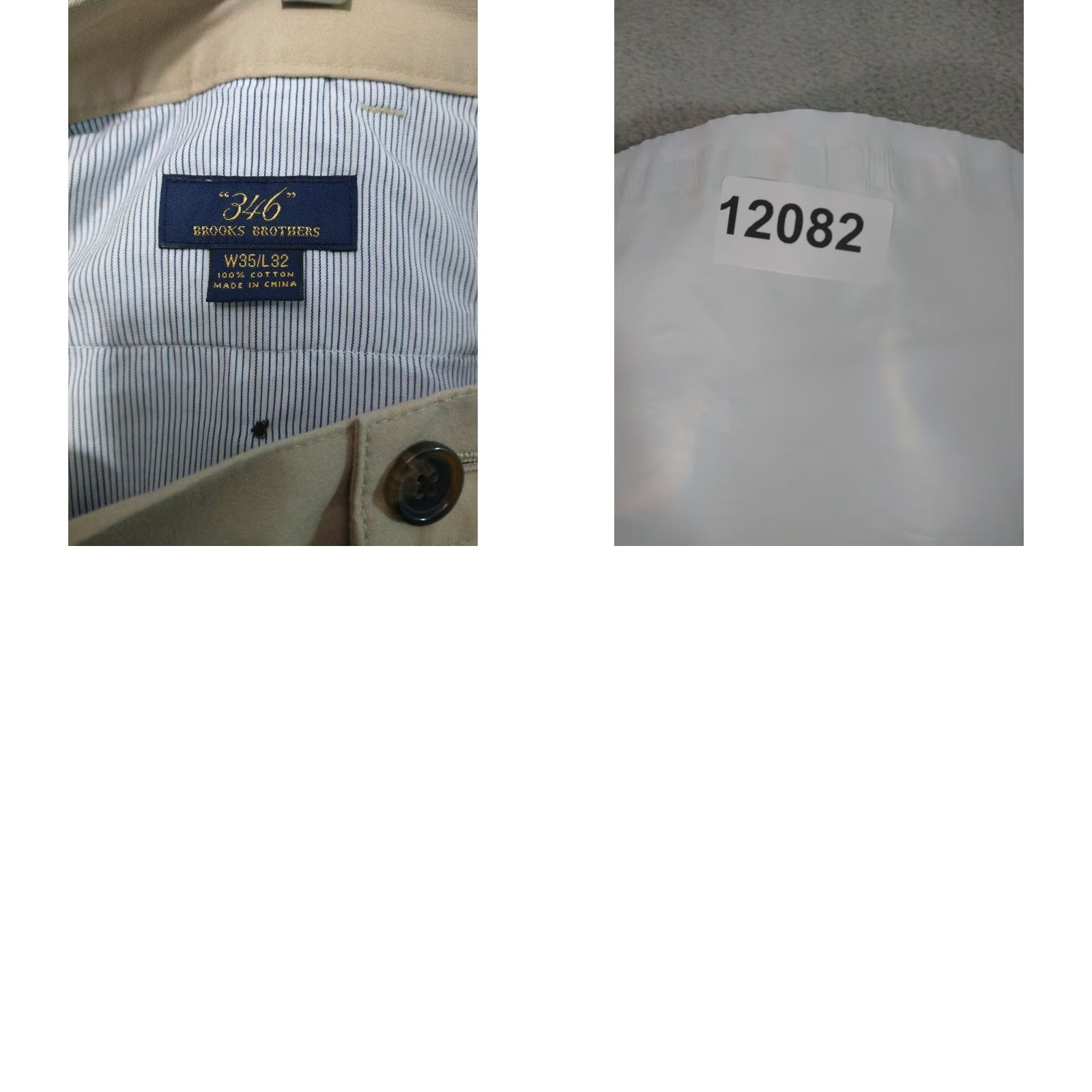 Brooks Brothers Brooks Brothers Mens Chino Pants Regular Classic Beige Cotton 35x32 Tapered Leg Cuffed Pleated Style City Preppy Vintage No Size US 35 - 8 Thumbnail