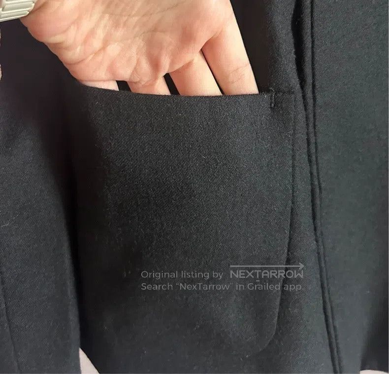 Comme des Garcons Comme Des Garcons Black Classic One-Button Wool Jacket Size M / US 6-8 / IT 42-44 - 3 Thumbnail
