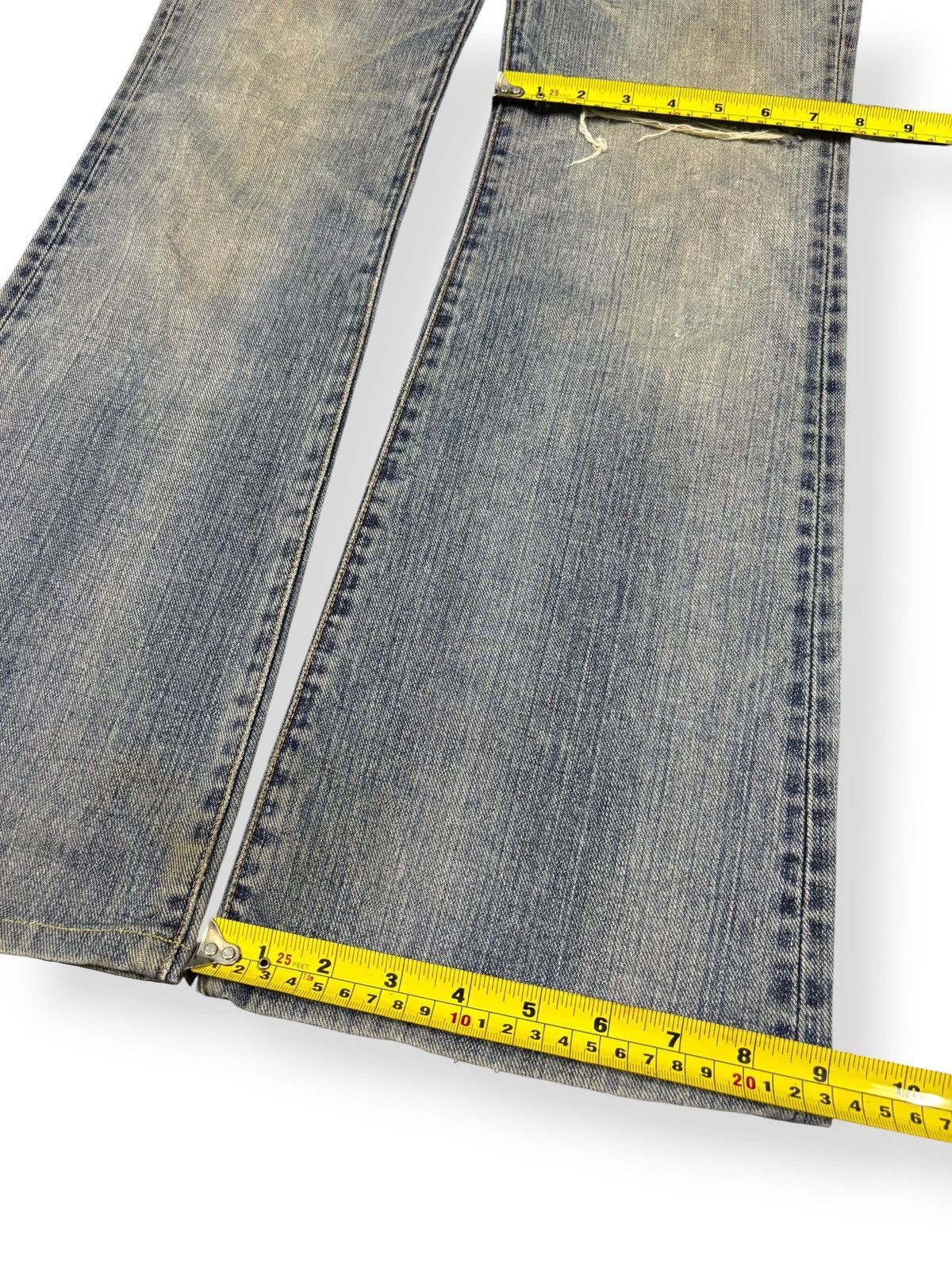 Edwin Vintage Edwin XV Mud Wash Flare Distressed Grunge Jeans Size US 31 - 16 Thumbnail