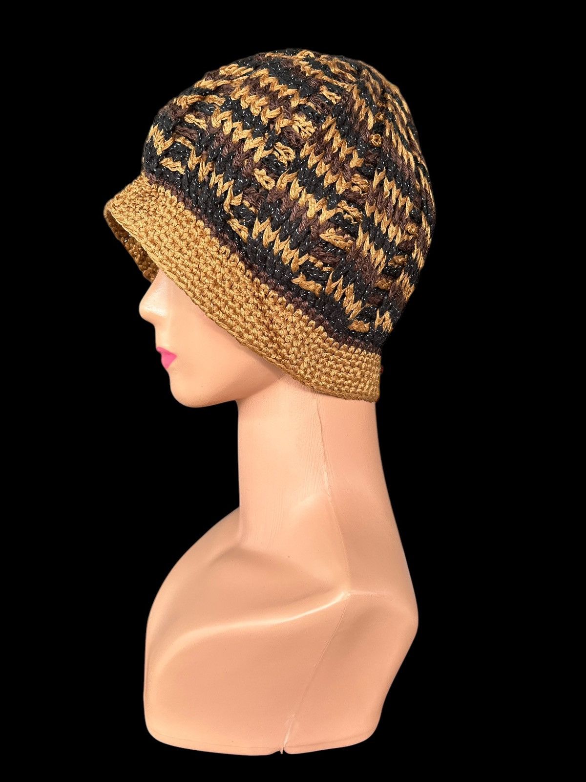 Japanese Brand × Kapital × Vintage Crochet Knitted Handmade Beanie Hats Size ONE SIZE - 2 Thumbnail