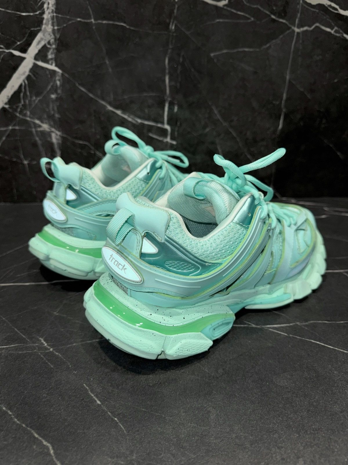 Balenciaga Balenciaga Track Recycled Mint Sneakers Size US 7 / EU 40 - 8 Thumbnail