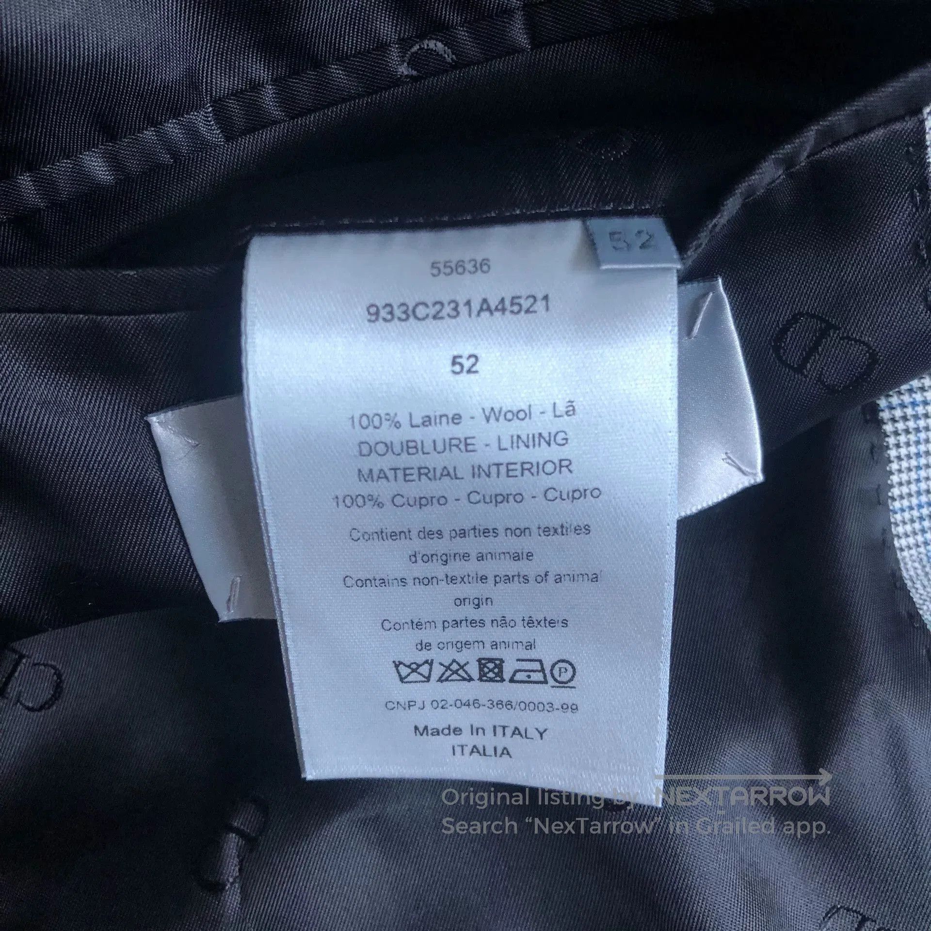 Dior Dior Homme 19SS Houndstooth Wool Blazer. Size US L / EU 52-54 / 3 - 8 Thumbnail