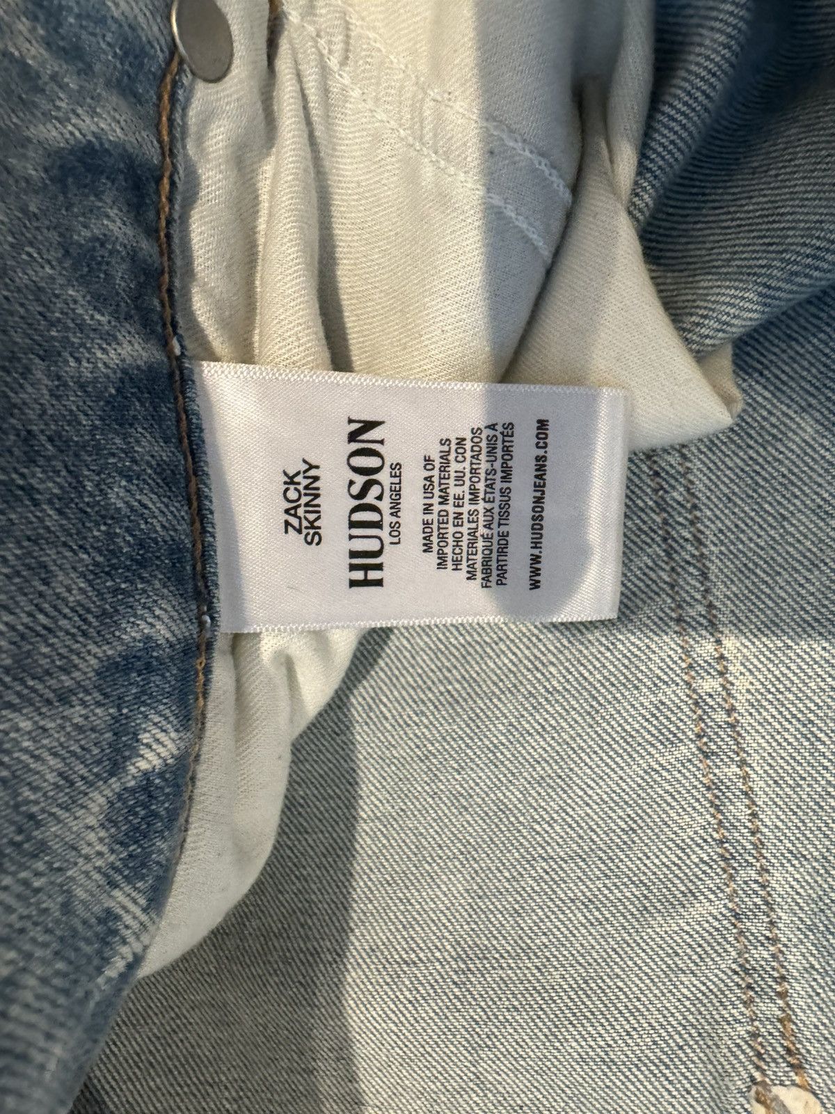 Hudson HUDSON AXL Skinny Fit Acid Wash Jeans – Size 33 Size US 33 - 6 Thumbnail