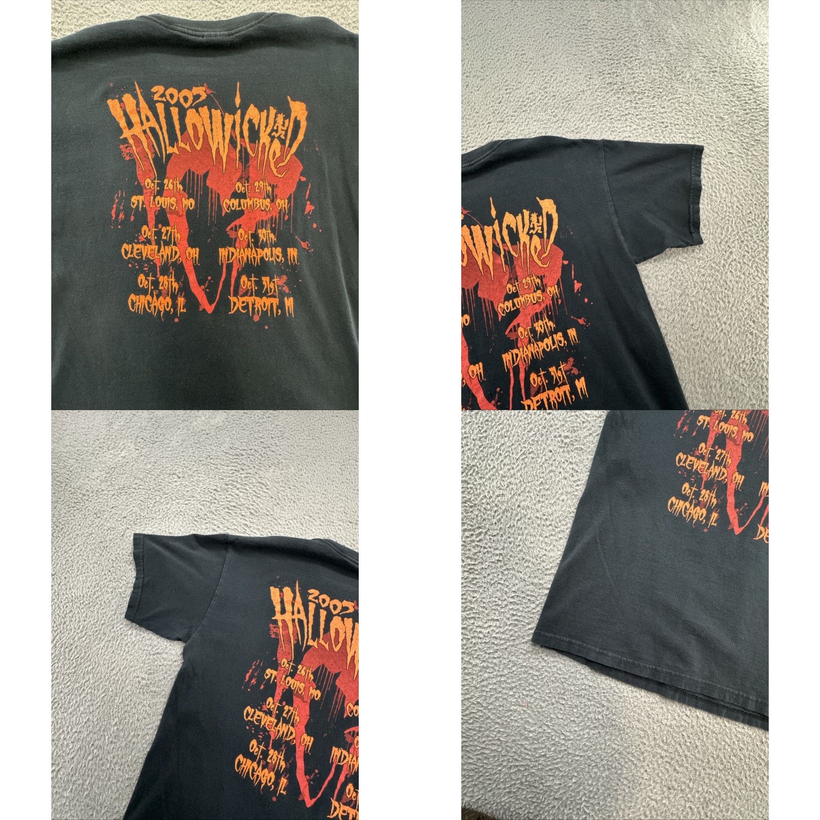 Vintage VINTAGE Insane Clown Posse ICP Hallowicked Tour Shirt Mens M Black Halloween 2005 Size US M / EU 48-50 / 2 - 9 Thumbnail