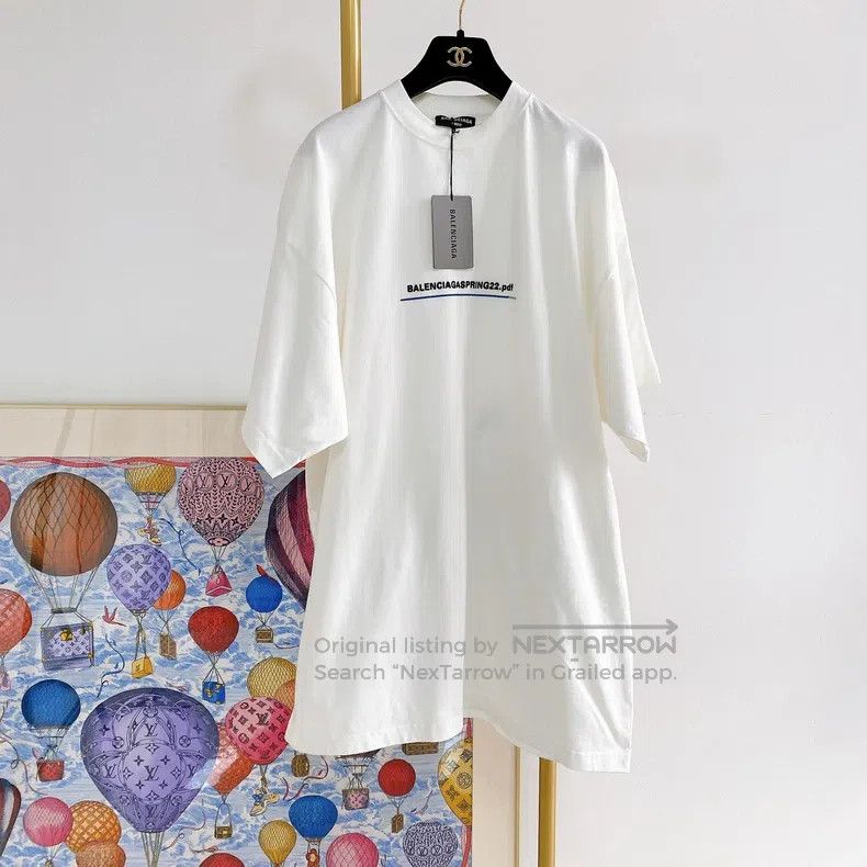 Balenciaga Balenciaga White T-Shirt Size US M / EU 48-50 / 2 - 1 Thumbnail