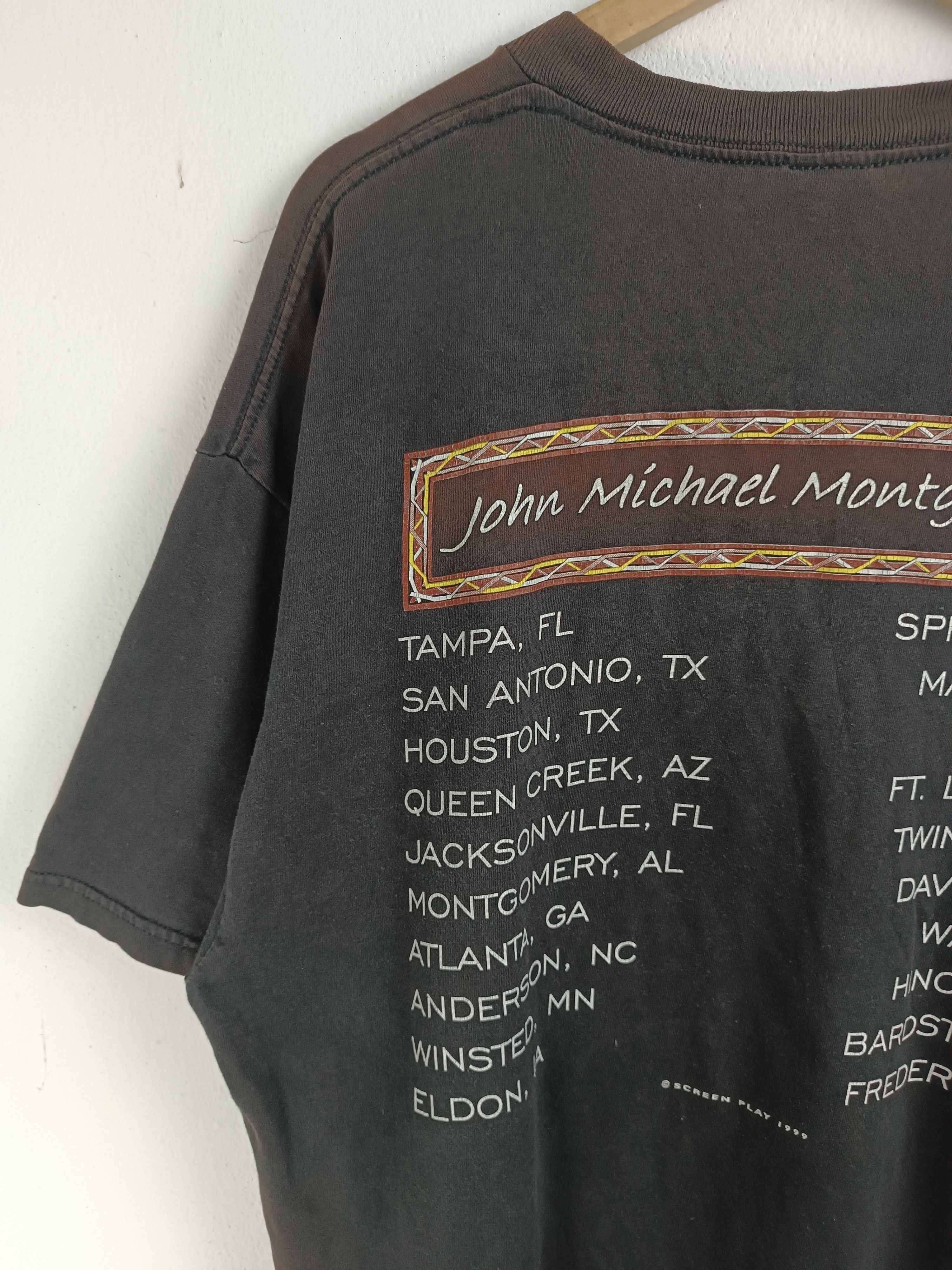 Vintage THRASHED FADED VINTAGE '99 JOHN MICHAEL MONTGOMERY TOUR TEE Size US XL / EU 56 / 4 - 11 Thumbnail