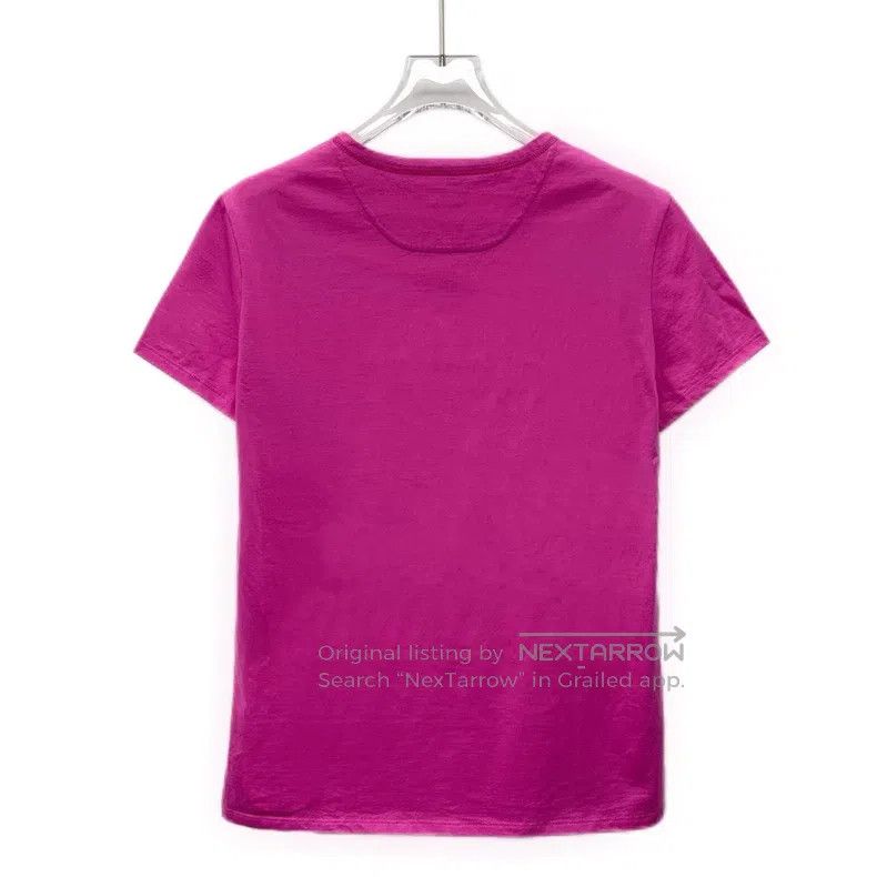 Hermes Hermes Fuchsia embroidered pocket cotton short-sleeved T-s Size XS / US 0-2 / IT 36-38 - 2 Thumbnail