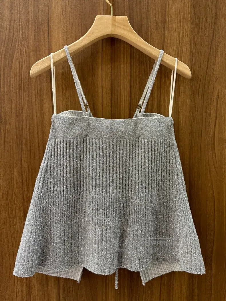 Chanel Chanel 22A high-end handicraft workshop silver cardigan si Size XS / US 0-2 / IT 36-38 - 4 Thumbnail