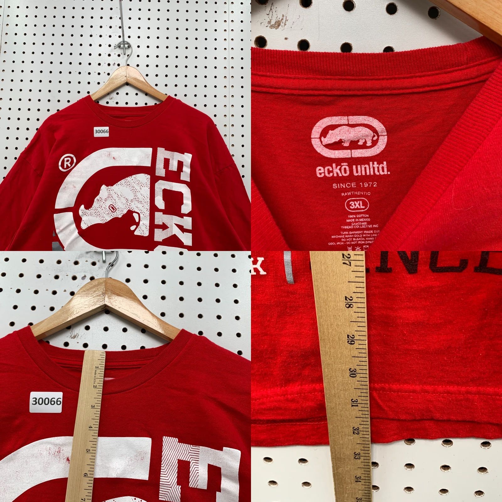 Ecko Unltd. VINTAGE ECKO Unltd Shirt Red Graphic Hip Hop 3XL Mens Cotton Crew Neck Short Sleeve Size US XXL / EU 58 / 5 - 8 Thumbnail