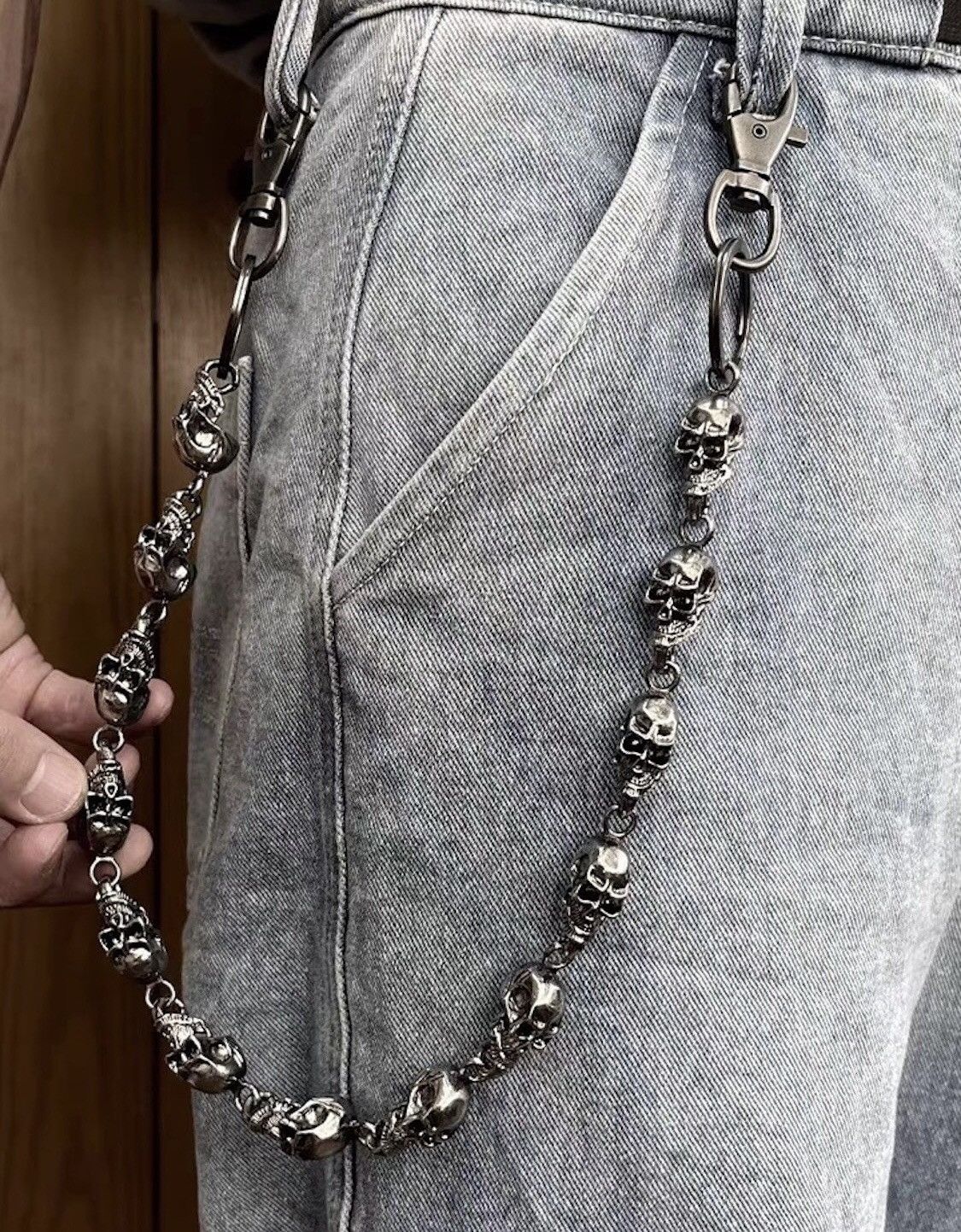 Jewelry Skull Link Wallet Demon Pocket Chain Size ONE SIZE - 1 Thumbnail