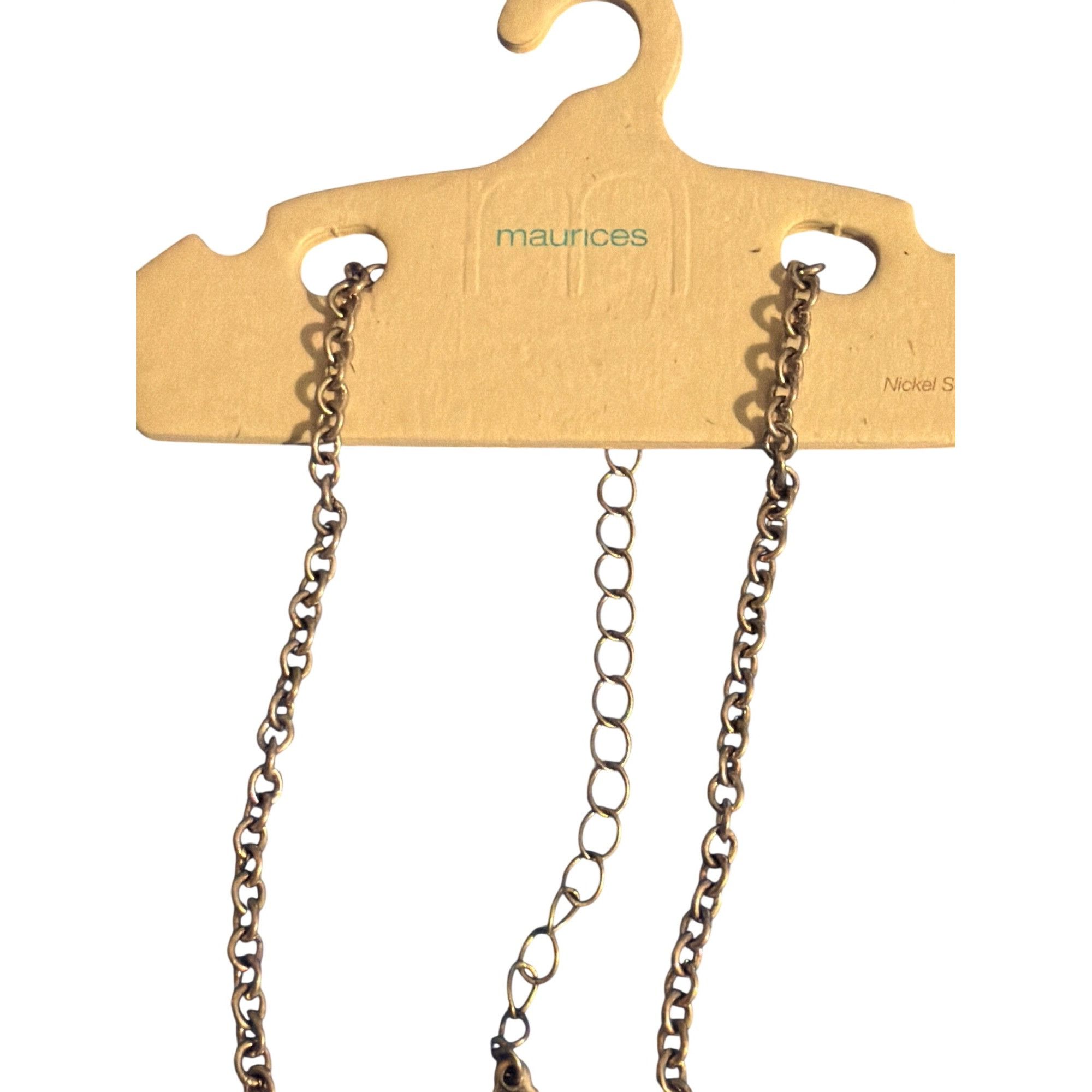 Other Maurices Silver Tone Chain Necklace Mixed Metal Charms Tasse Size ONE SIZE - 4 Thumbnail