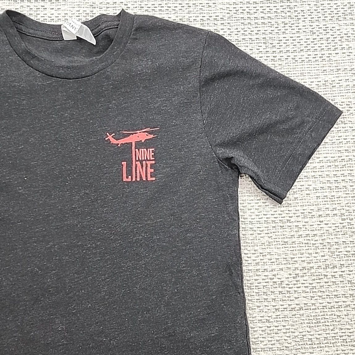 Vintage Nine Line Graphic Tee T-Shirt Men Small Black Cotton Logo Patriotic Military Short Sleeve Crew Neck Size US S / EU 44-46 / 1 - 4 Thumbnail