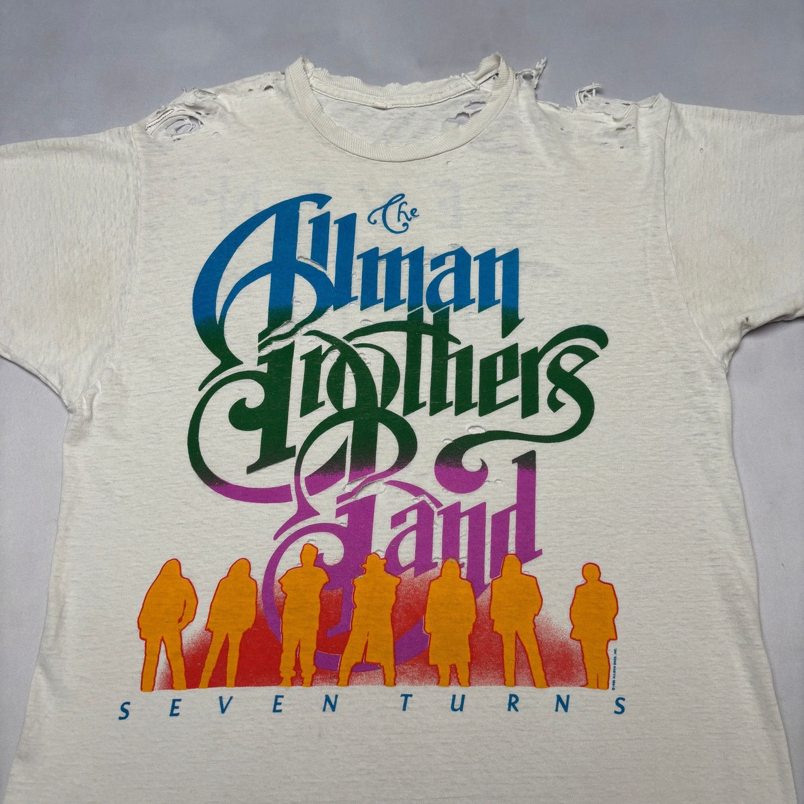 Vintage Vintage 1990 Allman Brothers Seven Turns Tour Shirt 20x27 Size US M / EU 48-50 / 2 - 2 Thumbnail