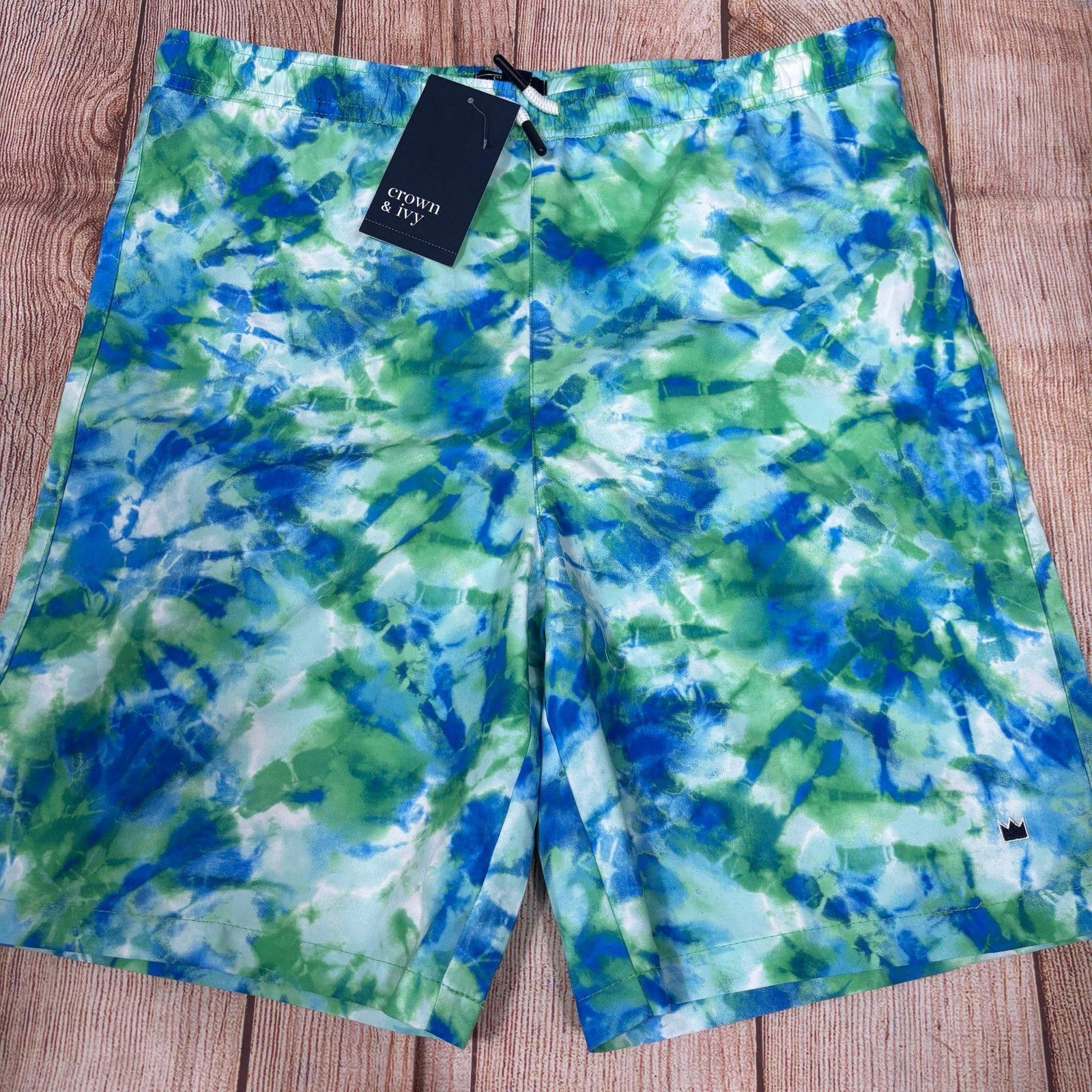Other Crown & Ivy Boys XL Tie-Dye Swim Shorts NWT Size US 26 / EU 42 - 1 Thumbnail