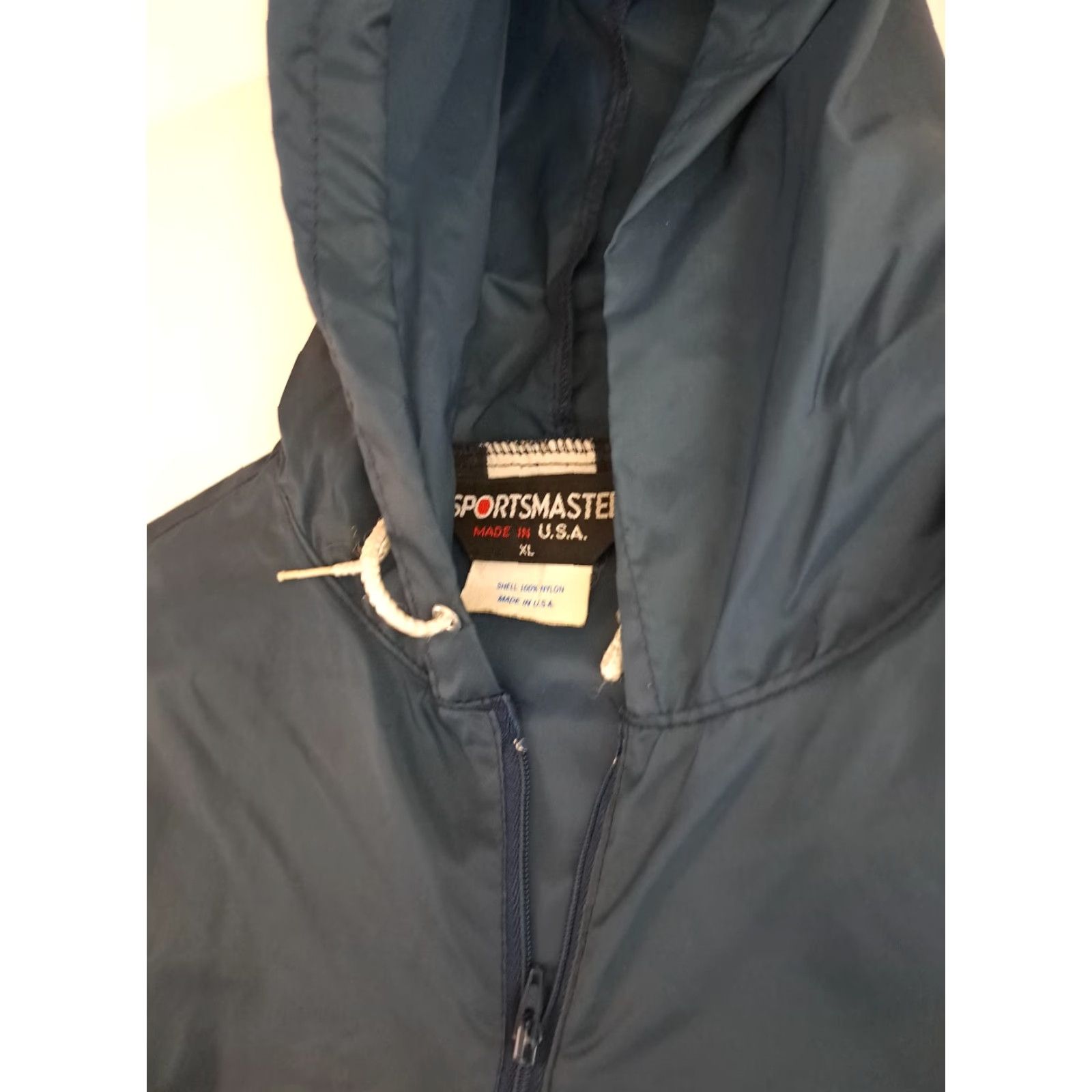 Vintage VINTAGE Michigan State USA Windbreaker 1/4 Zip Hooded Light Nylon Blue XL Unisex Adults Sportsmaster Jacket Mid-Length Size US XL / EU 56 / 4 - 3 Thumbnail