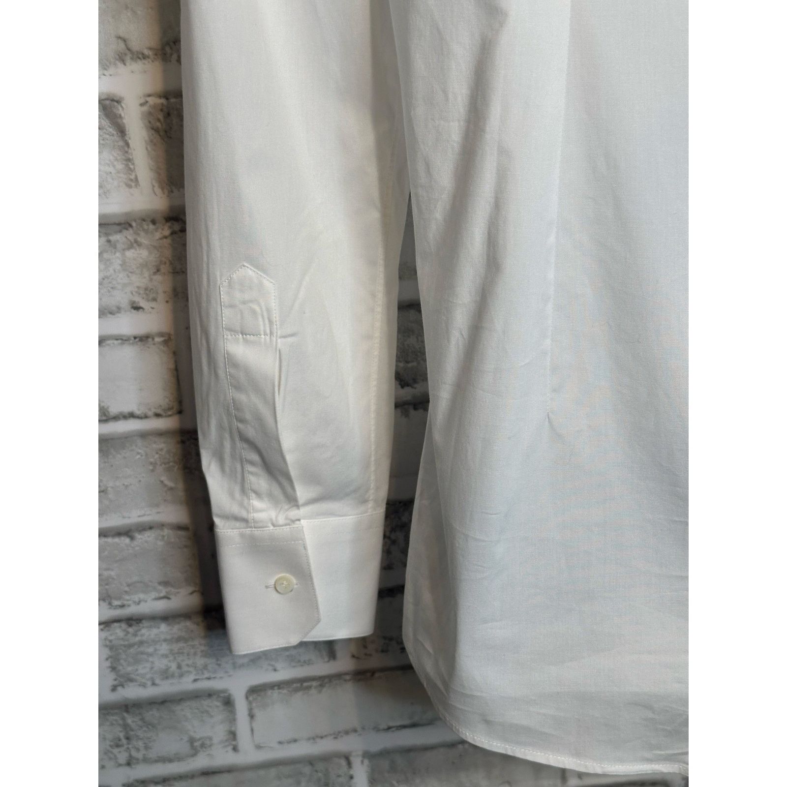 Dolce & Gabbana White Stretch Poplin Gold-Fit Slim Fit Dress Shirt size 15.5 Size US M / EU 48-50 / 2 - 6 Thumbnail
