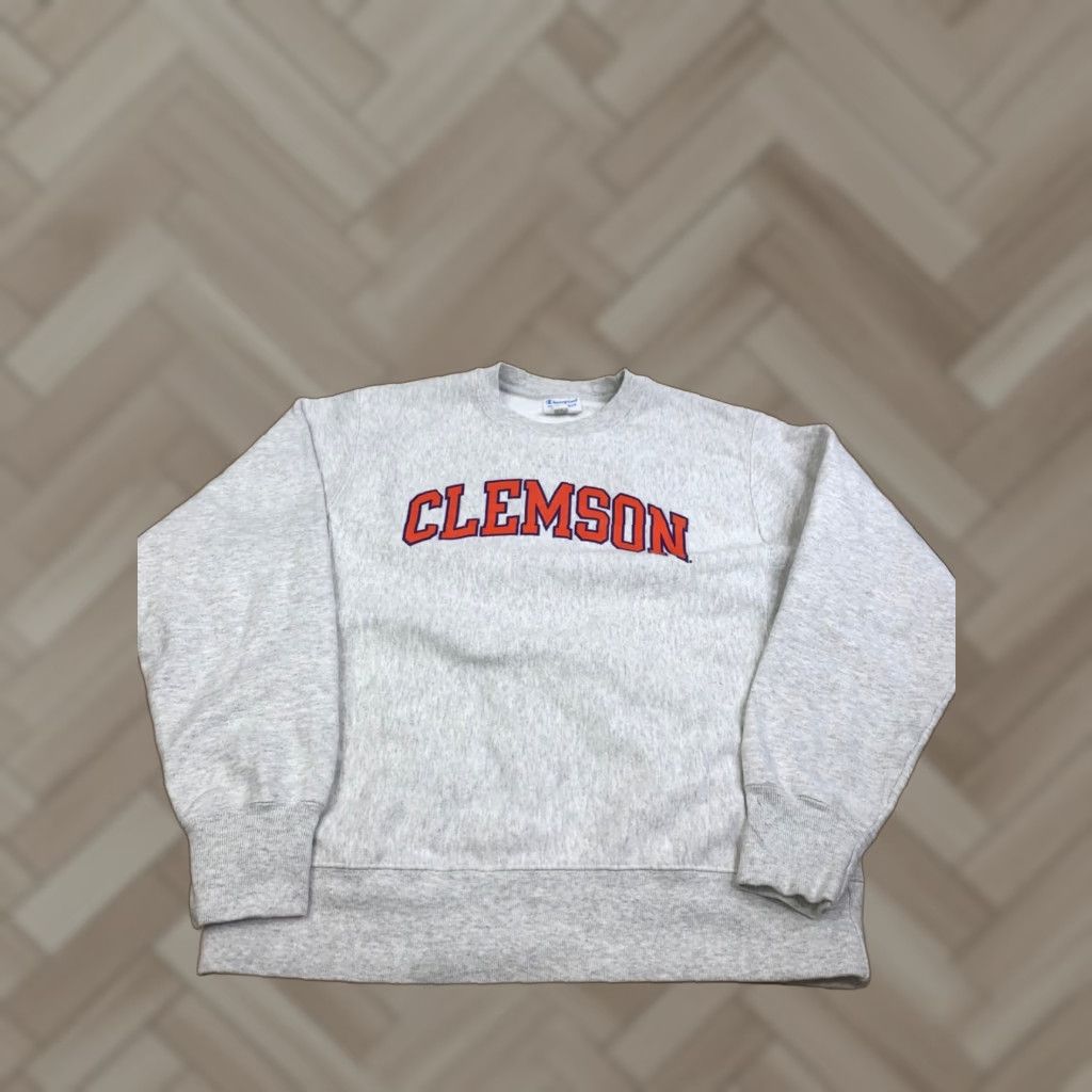 Champion VINTAGE Champion Reverse Weave Sweatshirt Clemson Tigers Gray M 90s Mens Size US M / EU 48-50 / 2 - 1 Thumbnail