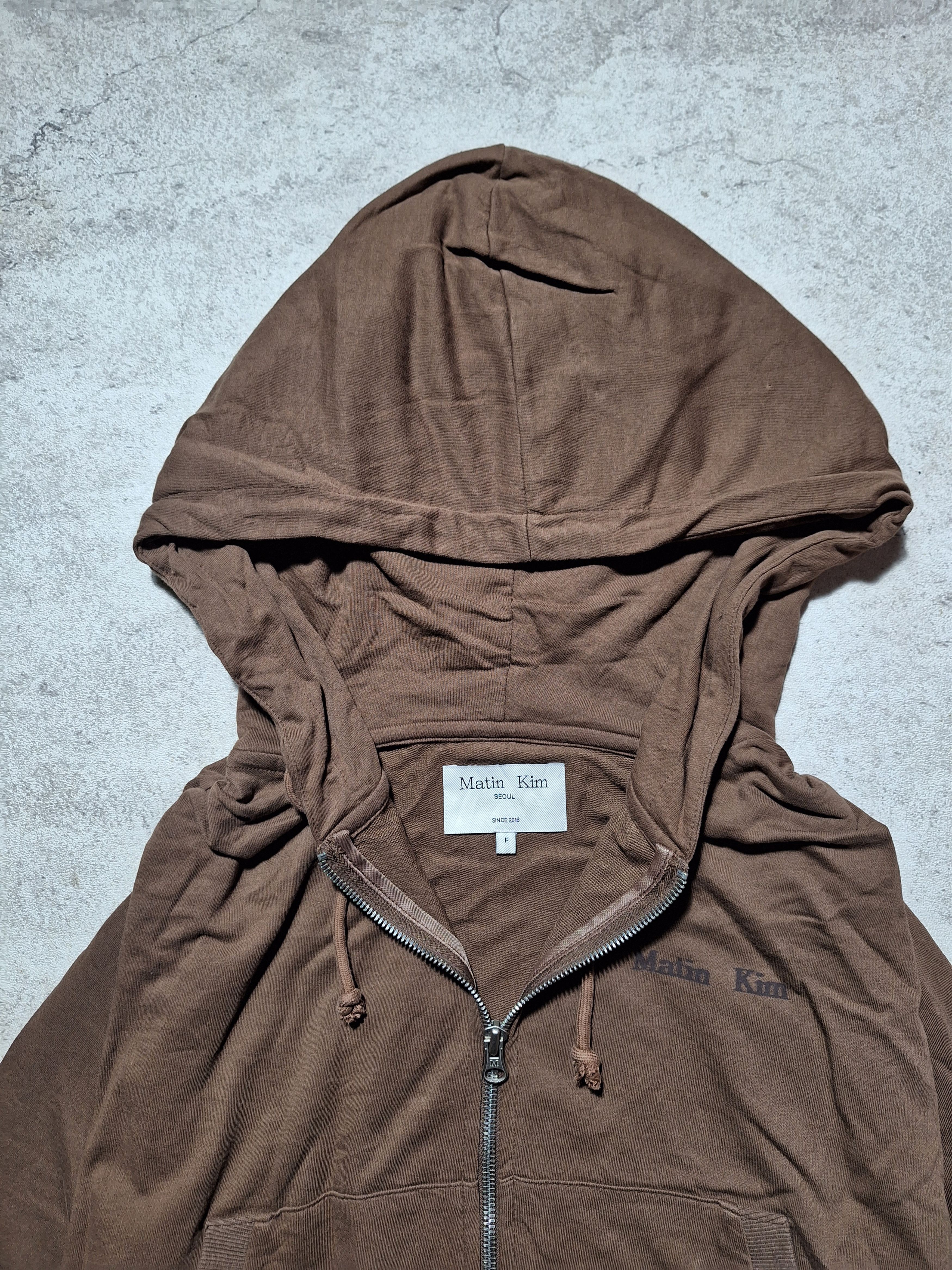 Matin Kim MATIN KIM STRING DETAIL CROP HOODY ZIP UP IN GREY Size M / US 6-8 / IT 42-44 - 2 Thumbnail