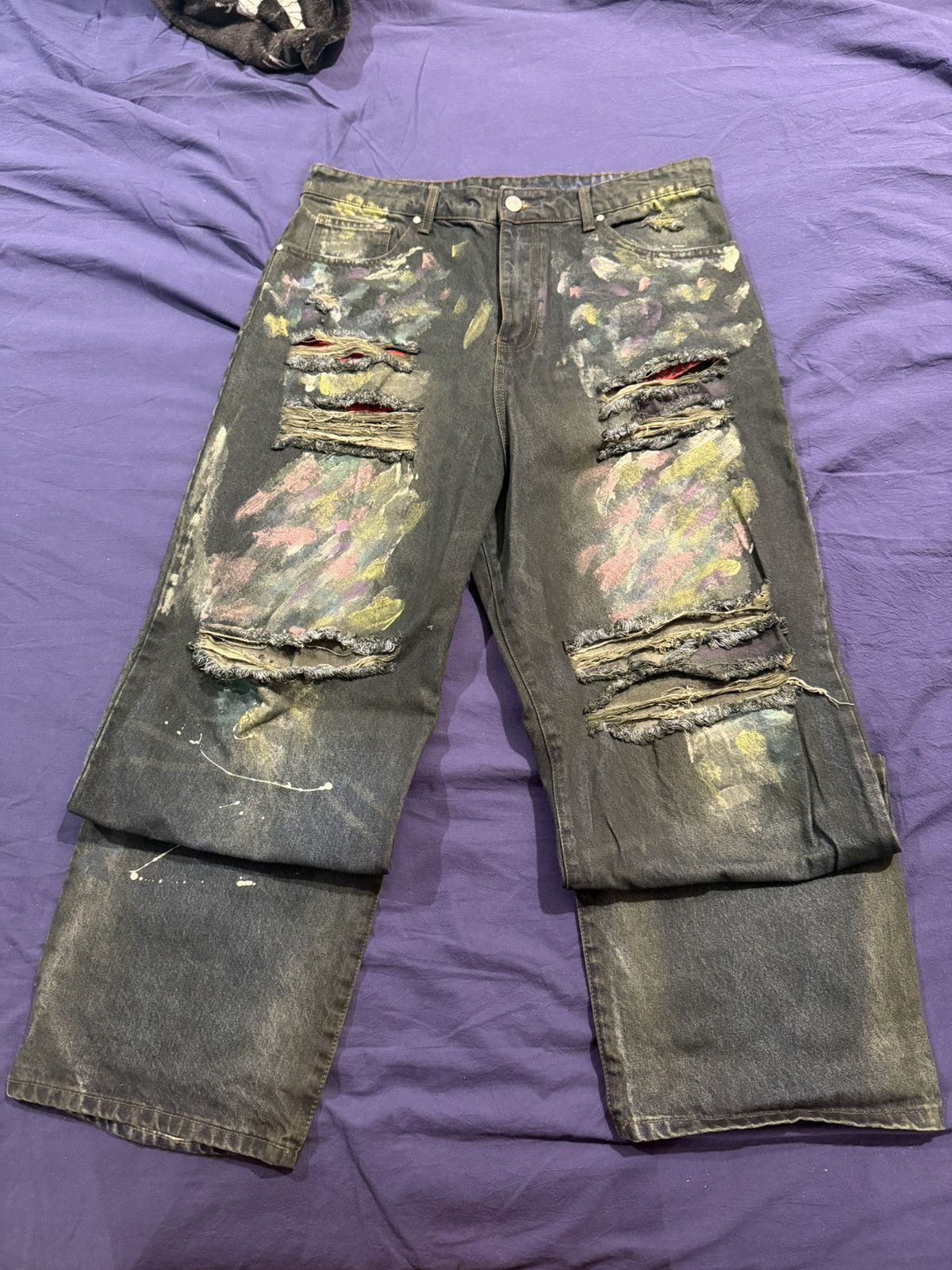 basketcase gallery Basket Case Gallery LAX, baggy denim (paint splatter) Size US 36 / EU 52 - 3 Thumbnail
