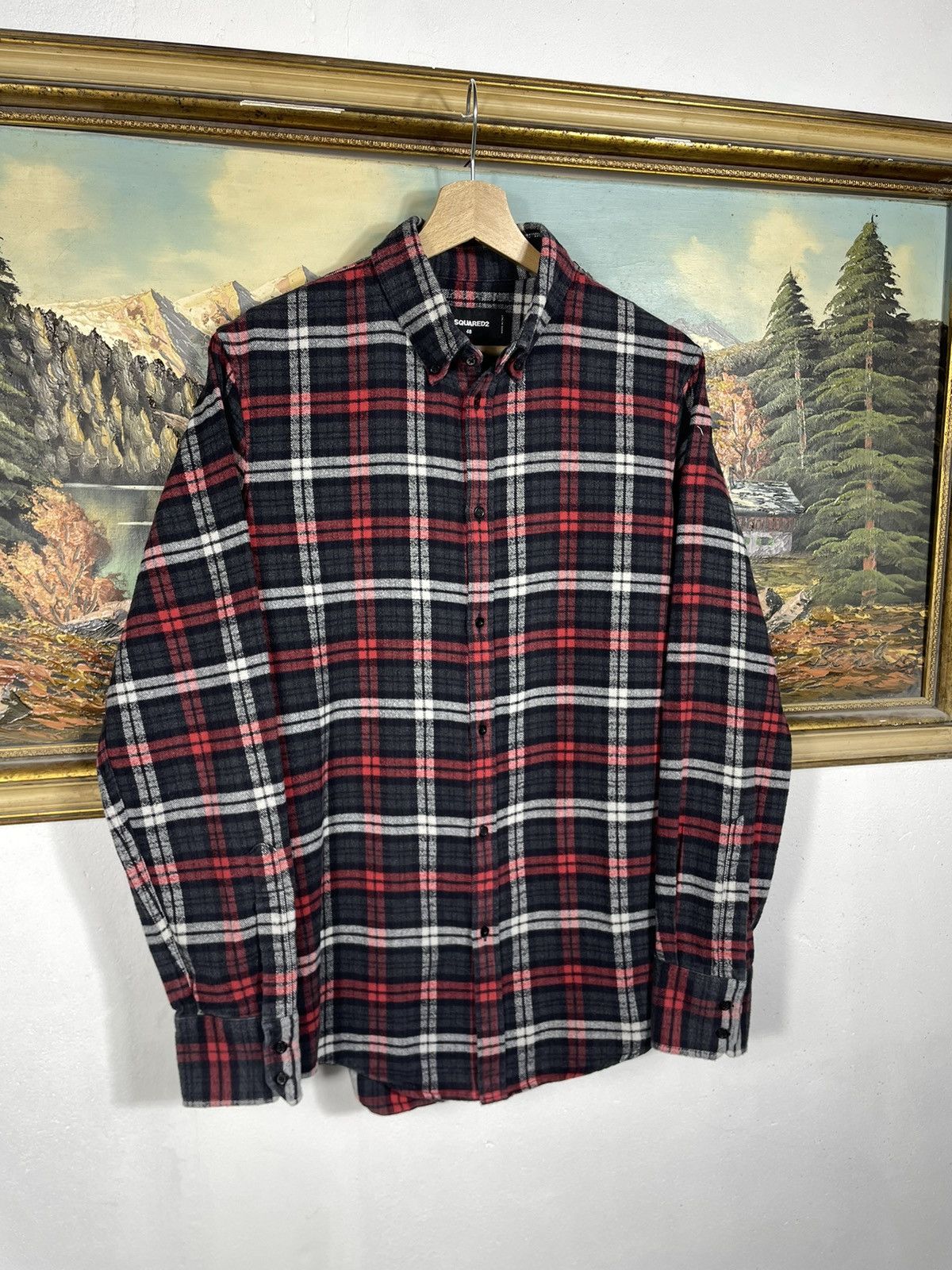 Designer × Dsquared2 Dsq2 Daquared2 Button Ups Flannel Shirt Multicolor Checkered Size US M / EU 48-50 / 2 - 2 Thumbnail