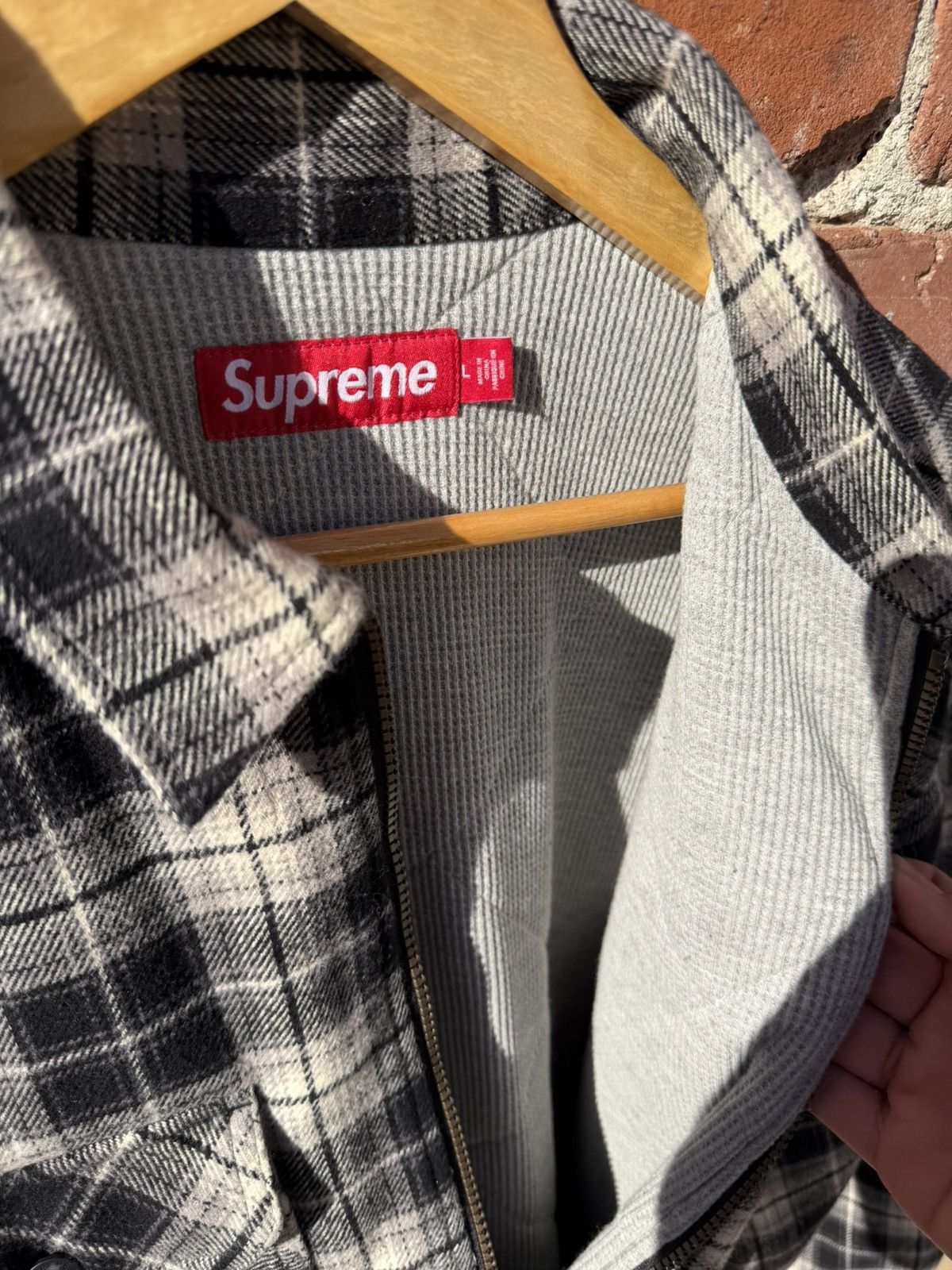 Supreme Supreme Thermal Lined Zip Up Flannel Shirt Size US L / EU 52-54 / 3 - 6 Thumbnail