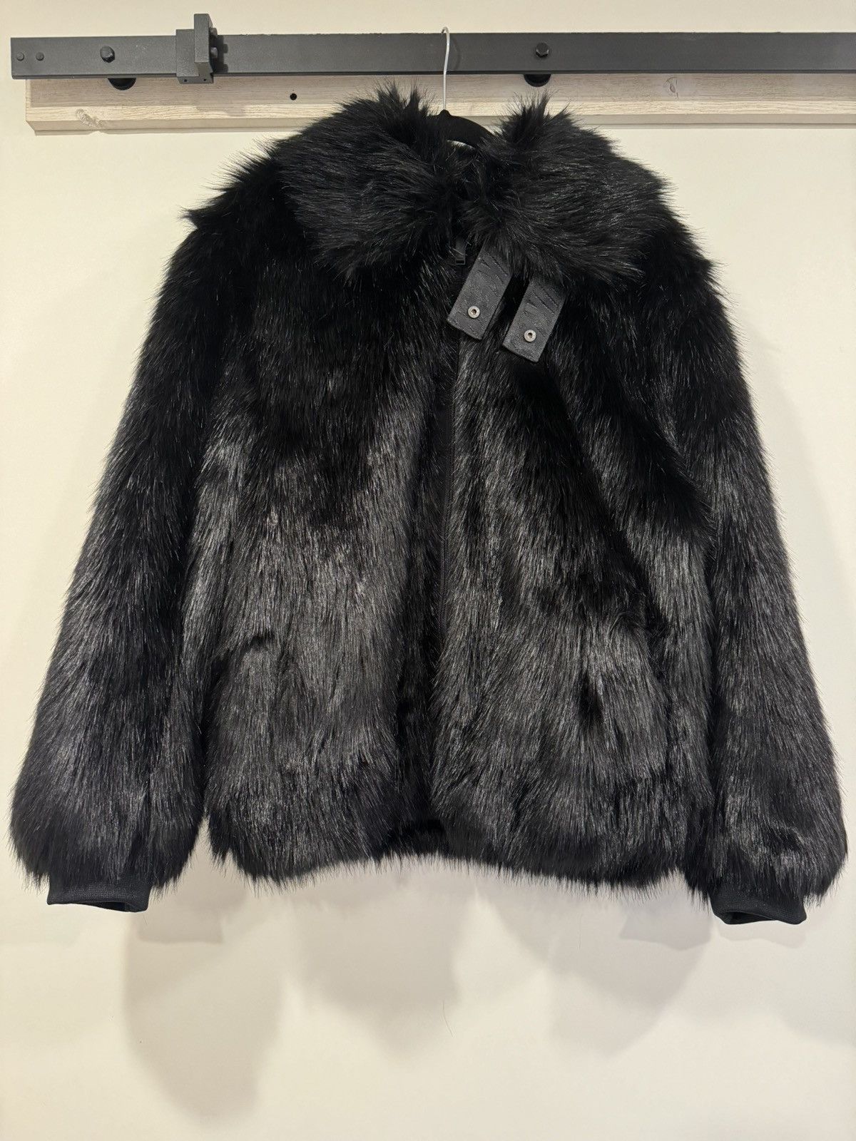 faux fur coat nike