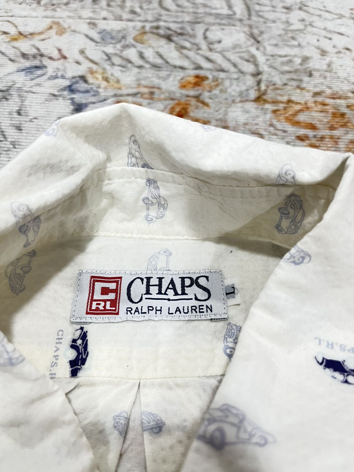 Chaps Ralph Lauren Vintage Chaps Ralph Lauren Car Print All Over Print Size US L / EU 52-54 / 3 - 5 Thumbnail