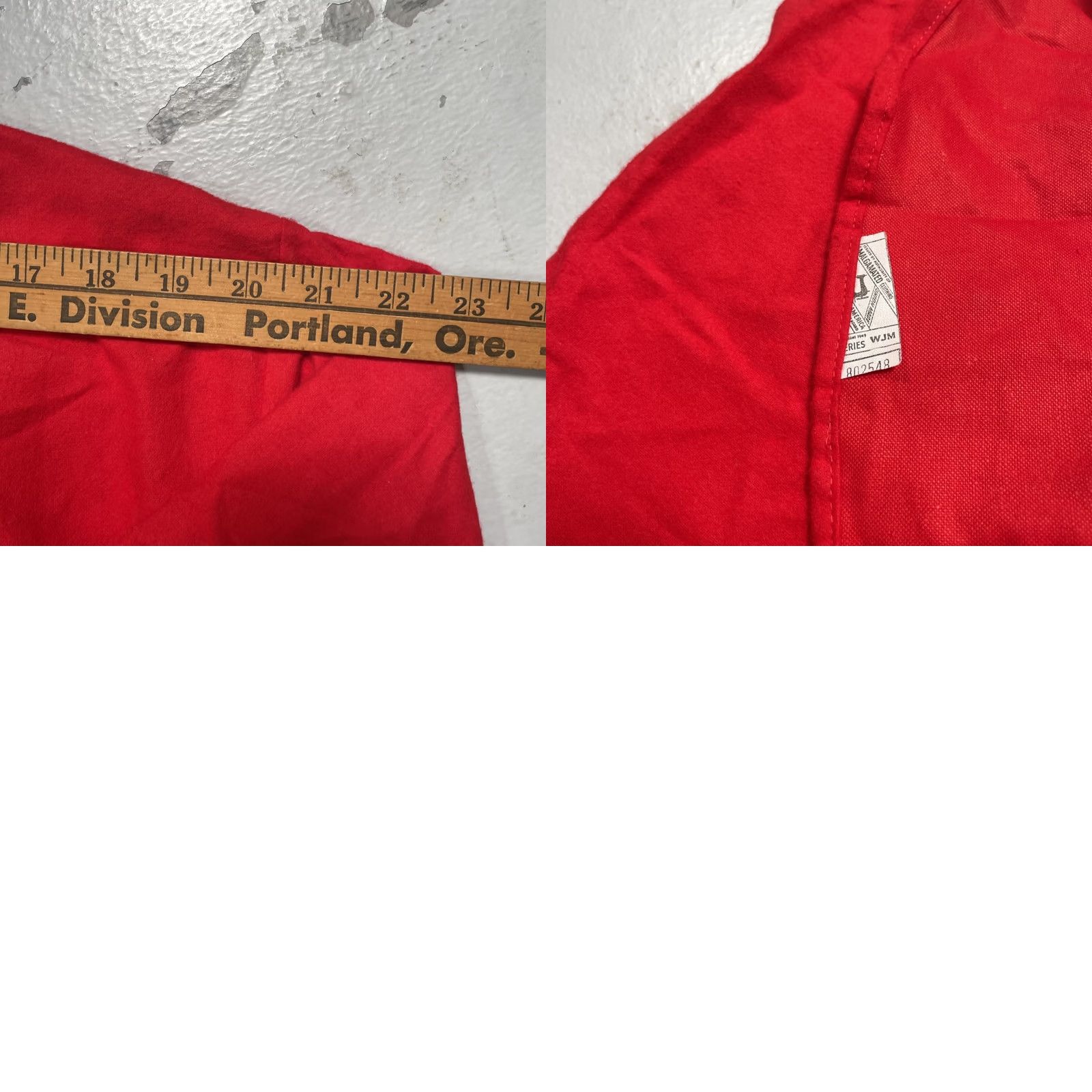 J Brand Vintage Paul Bunyan Shirt Unisex Adults 100% Cotton Button-Up Red 16.5 USA Workwear 50s 60s Americana NWOT Size US XL / EU 56 / 4 - 9 Thumbnail