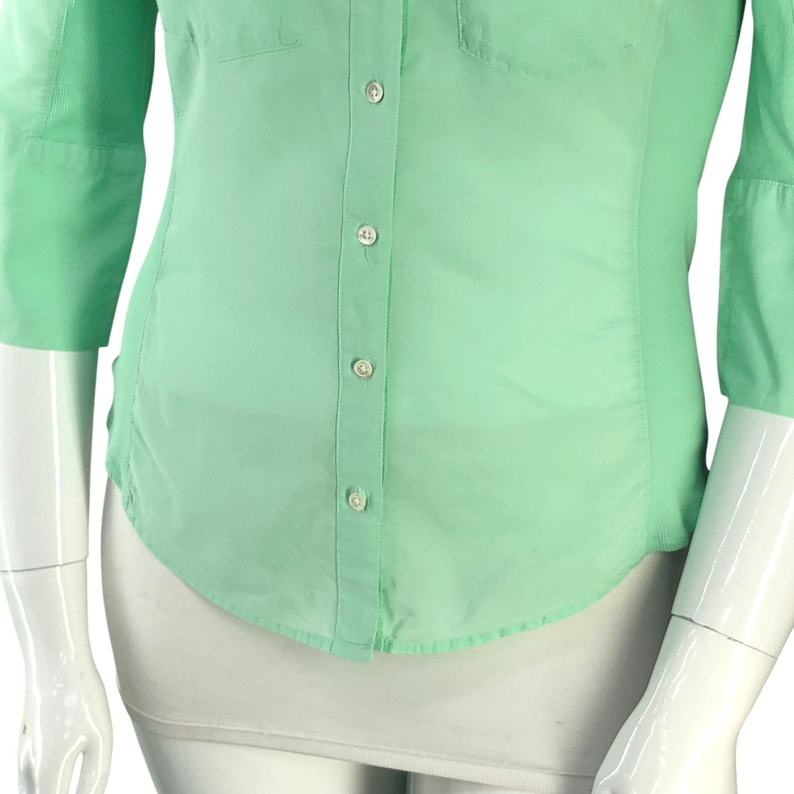 James Perse James Perse Size 3 US L Top 3/4 Sleeve Button Up *BLEMISH Size L / US 10 / IT 46 - 3 Thumbnail