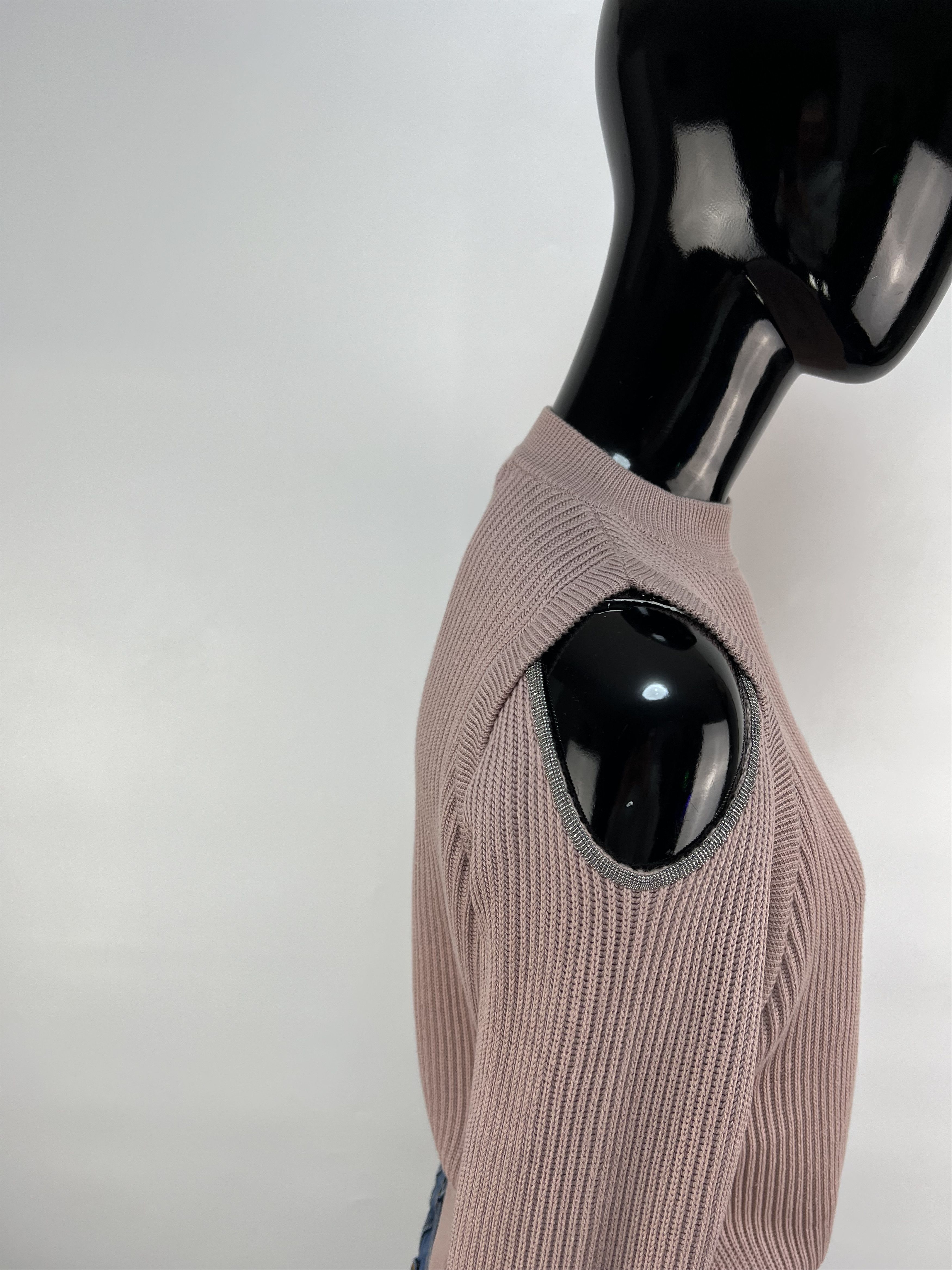 Brunello Cucinelli Brunello Cucinelli Ribbed Cotton Crew Neck Sweater Size 12 Size XS / US 0-2 / IT 36-38 - 10 Thumbnail