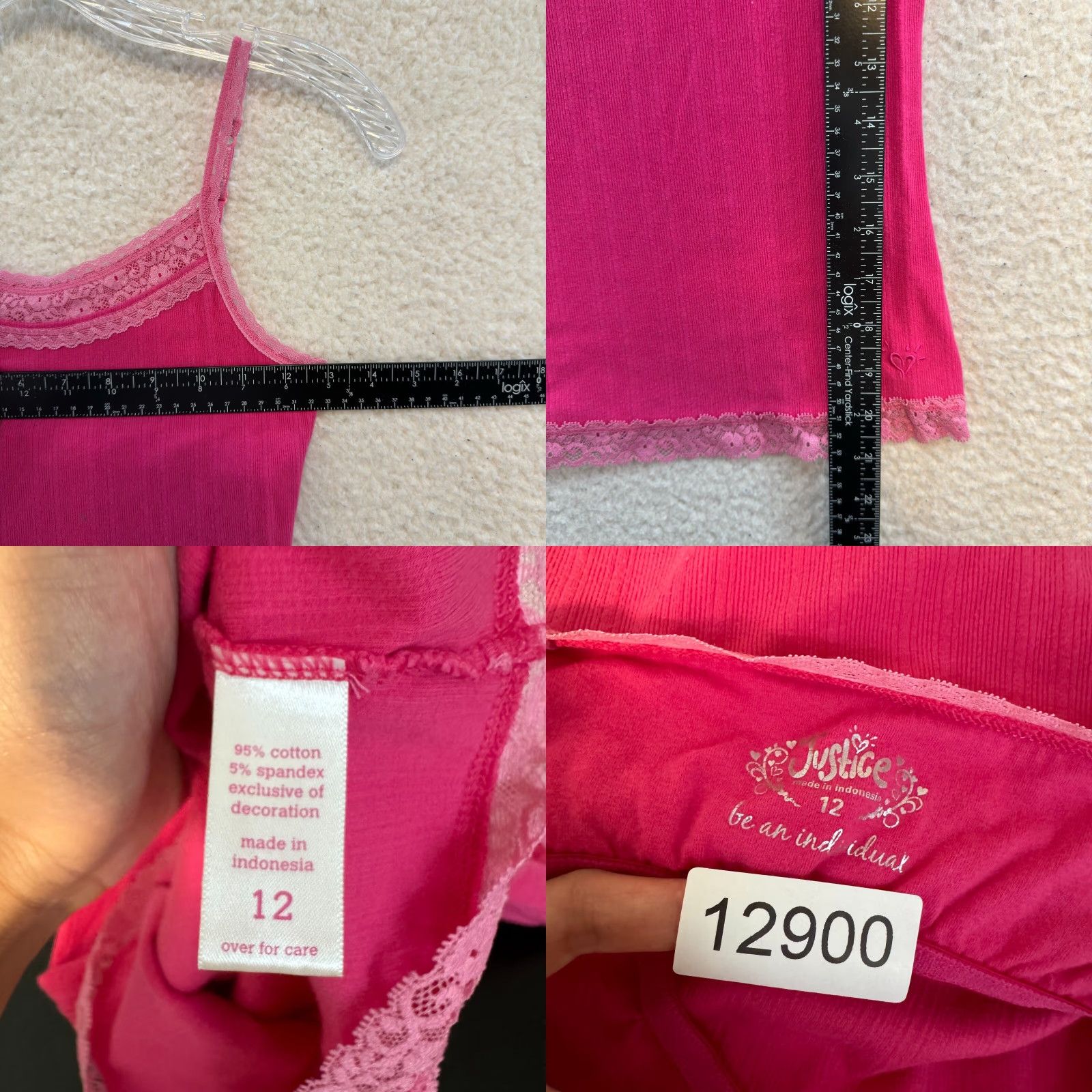 Vintage VINTAGE Y2K Camisole Tank Top XS Pink Built-in-Bra Boho Fairy Grunge Whimsigoth Shirt Womens Size XS / US 0-2 / IT 36-38 - 8 Thumbnail