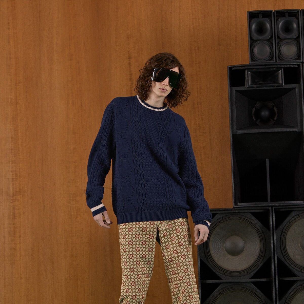 Gucci oc11z1025 Knitted Wool Sweater in Navy Size US L / EU 52-54 / 3 - 6 Thumbnail