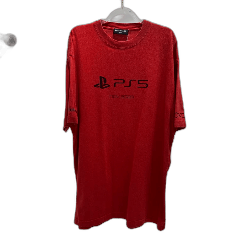 Balenciaga Balenciaga PS5 Red Short Sleeve Shirt Size US XXS / EU 40 - 1 Thumbnail