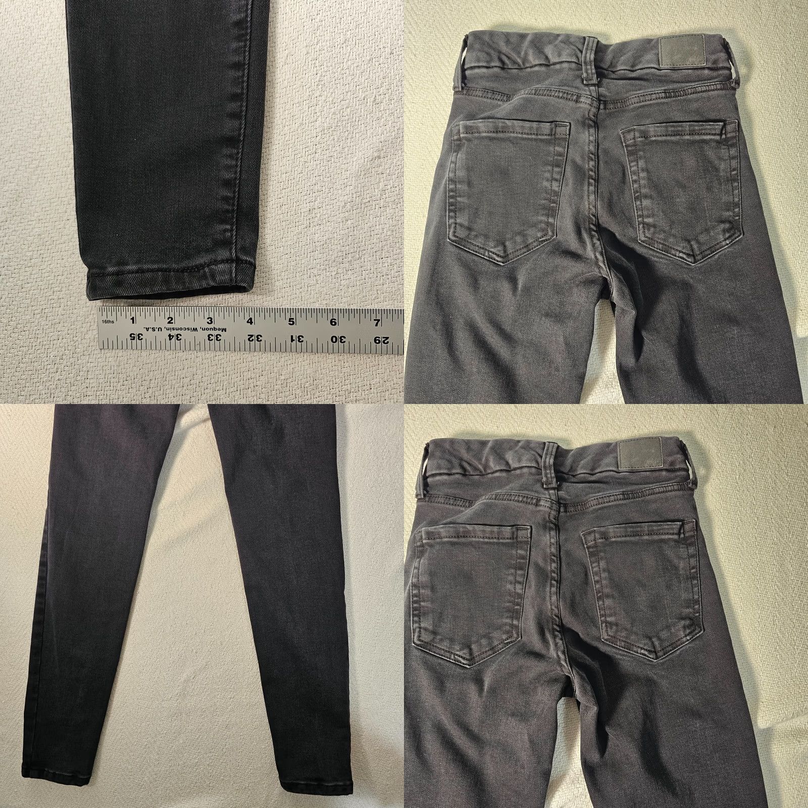 Vintage Aéropostale High Rise Curvy Jegging Jean Women's Size 2 Black 5-Pocket Stretch Size 26" / US 2 / IT 38 - 8 Thumbnail